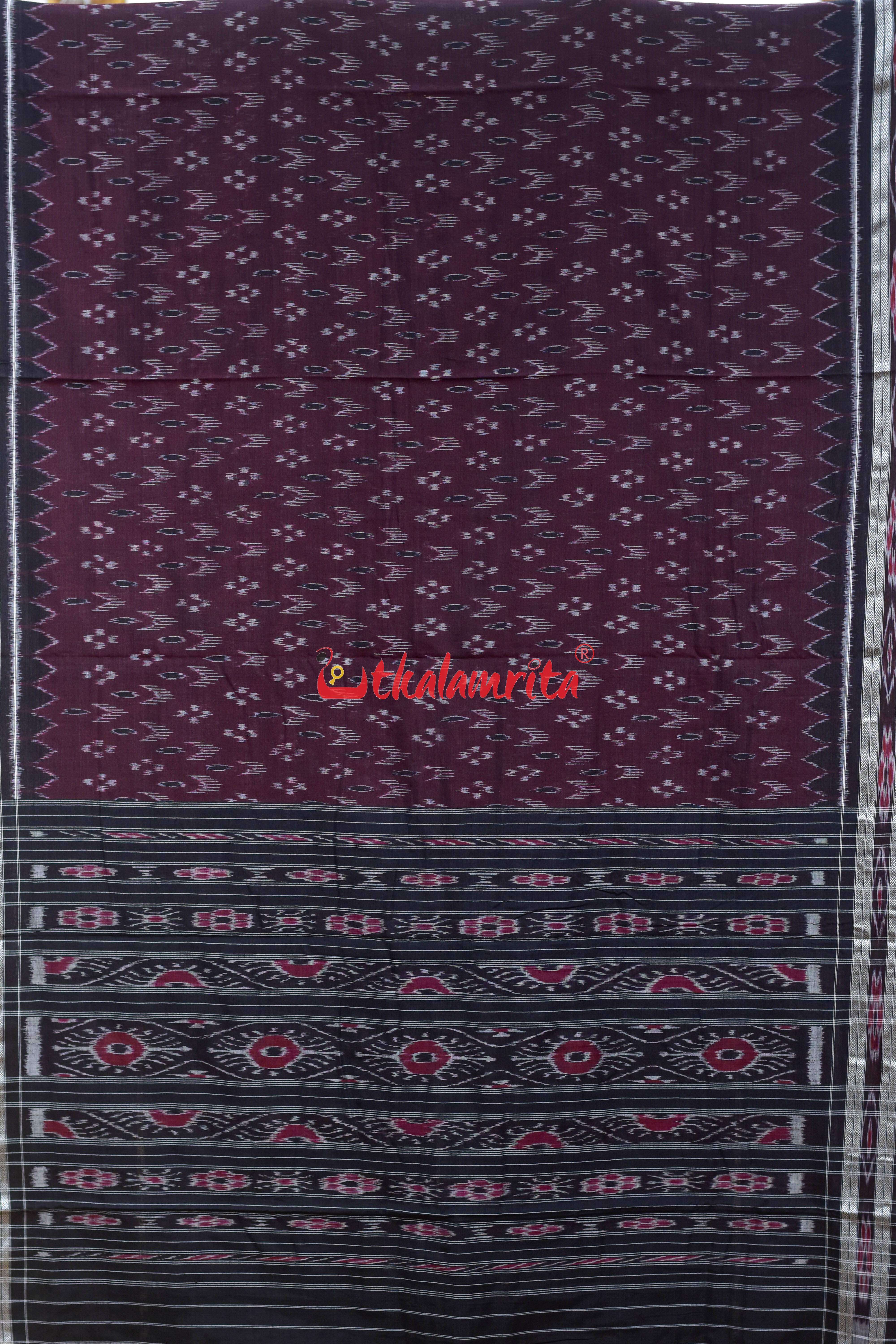 Coffee Black Chandrika Khandua Cotton Saree
