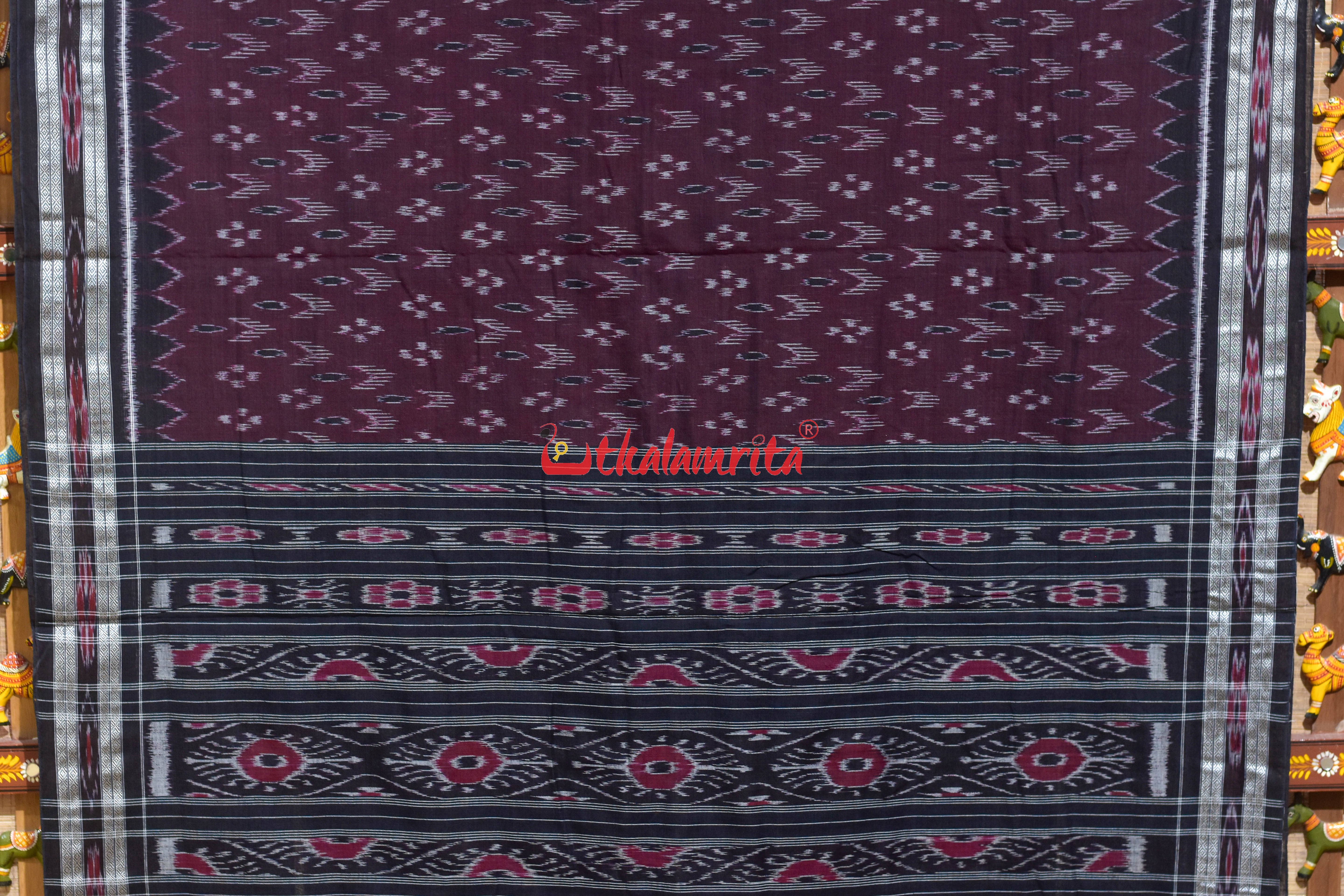 Coffee Black Chandrika Khandua Cotton Saree