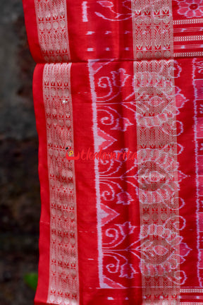 Prussian Blue Tribals Sambalpuri Silk Saree