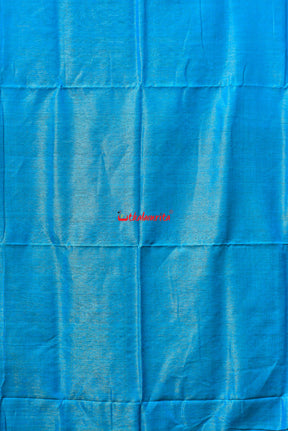Tissue Cotton Blue Black Sambalpuri Saree