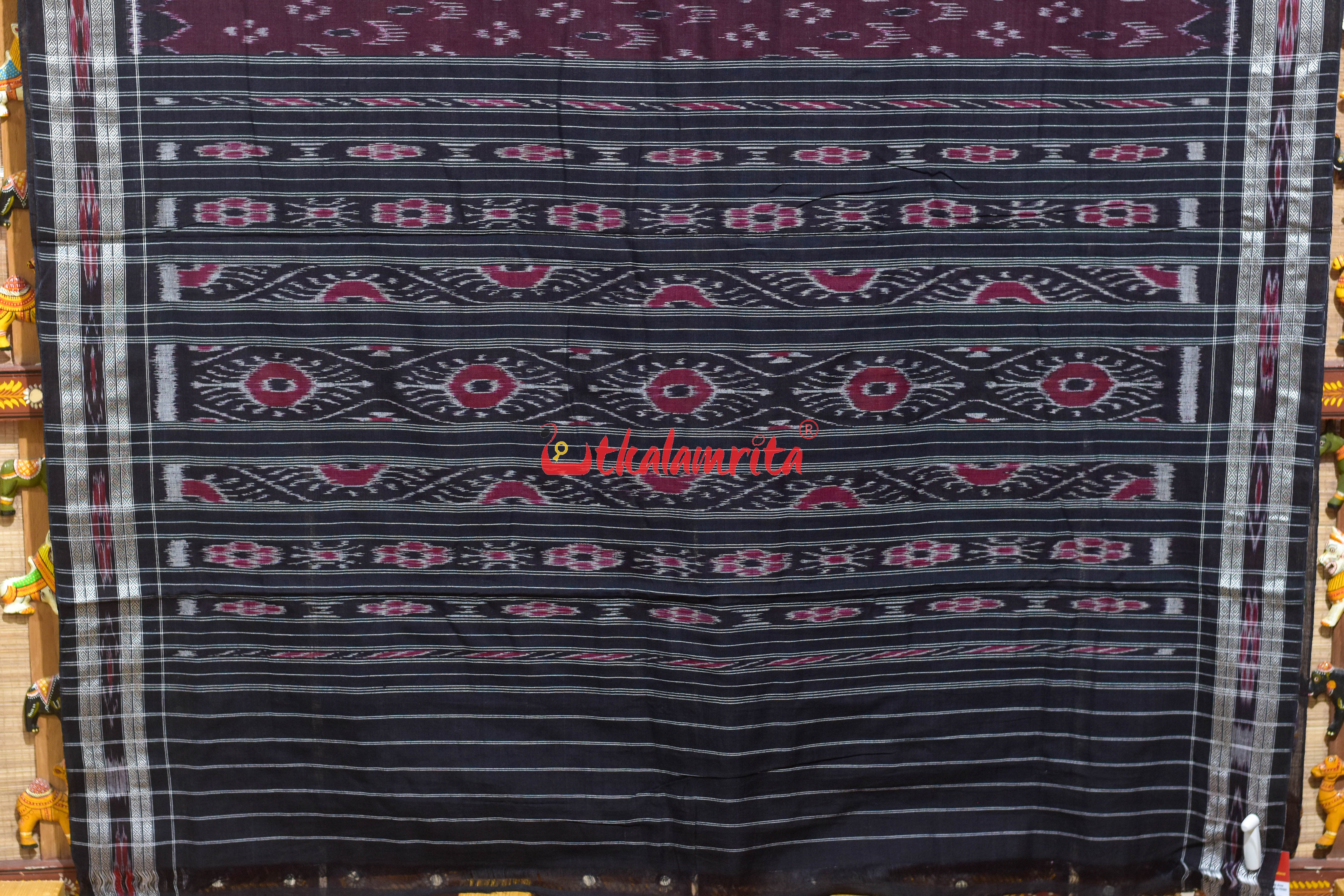 Coffee Black Chandrika Khandua Cotton Saree