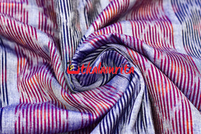 Red Blue Bandha on Purple (Fabric)