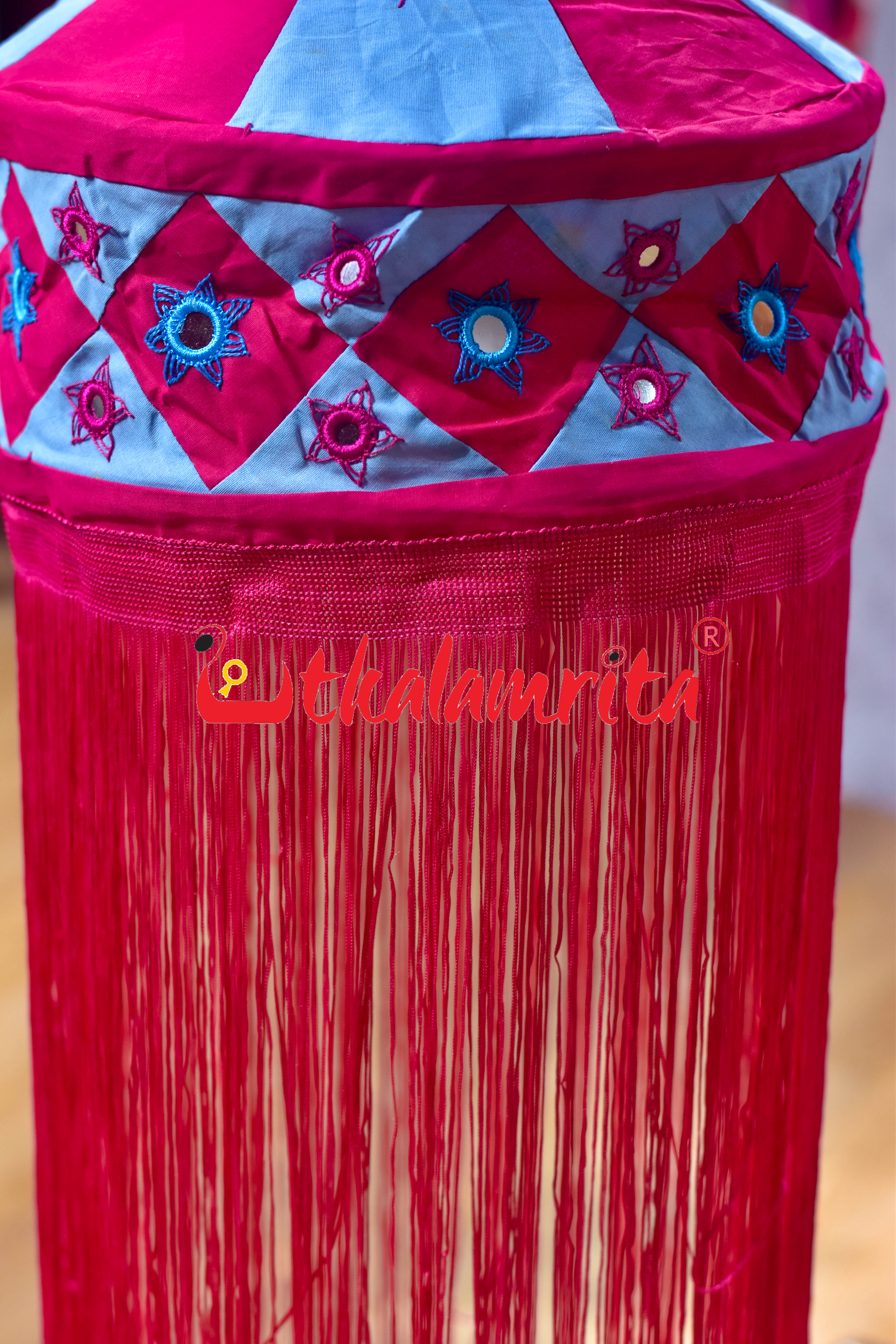 Pink Sea Blue Special Round Jhaller Lampshade