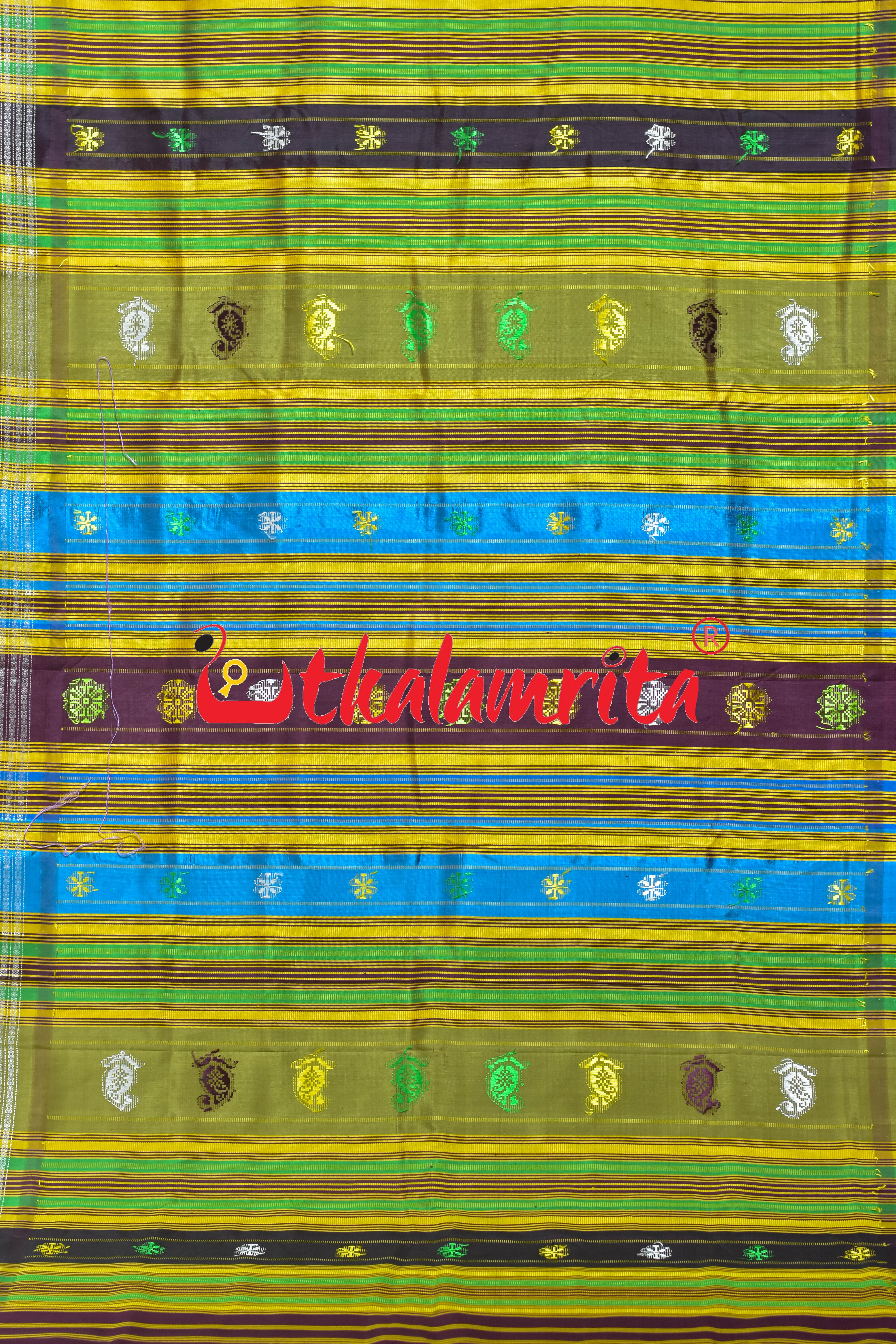 Purple Berry Maroon Double Anchal Berhampuri Silk Saree