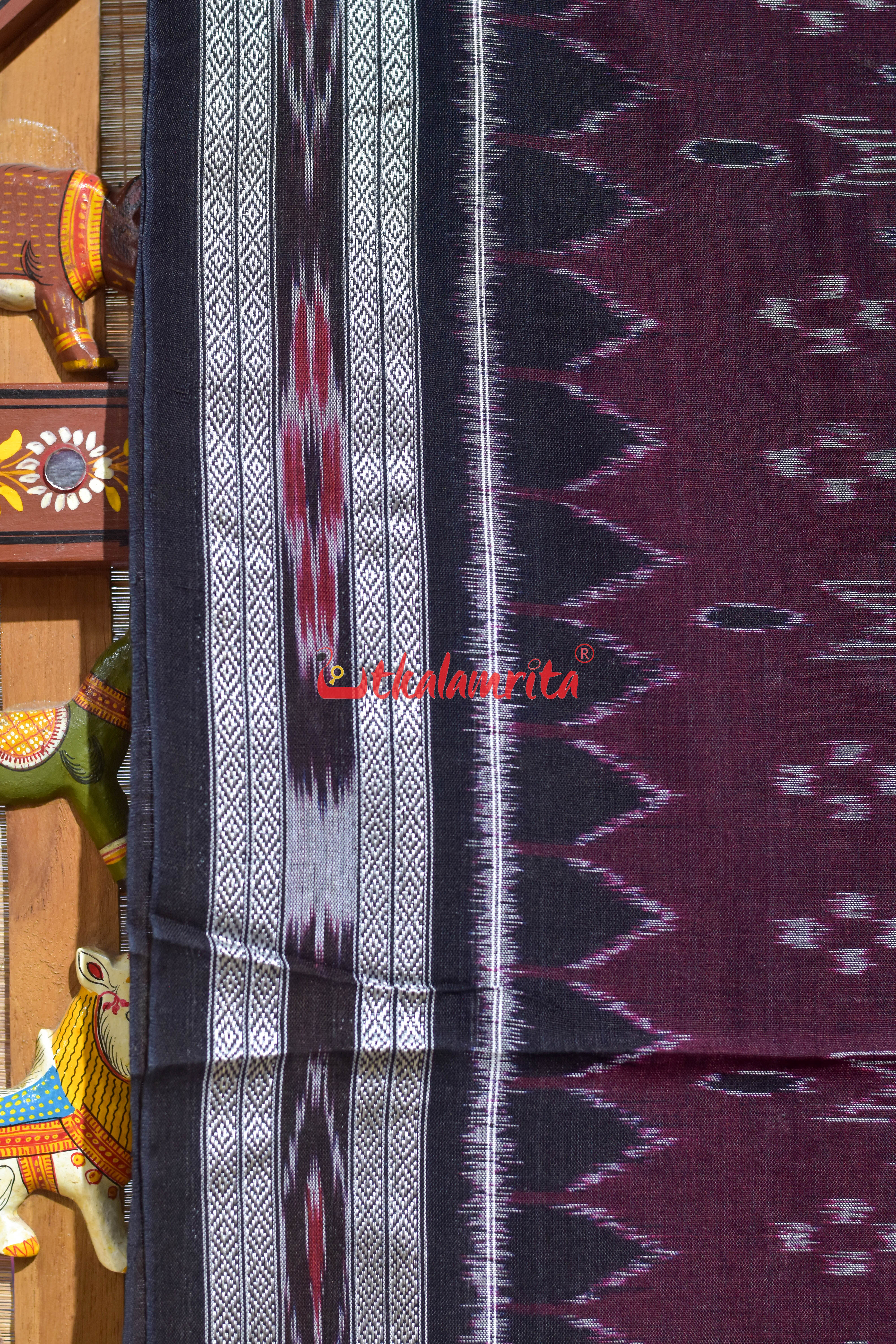 Coffee Black Chandrika Khandua Cotton Saree