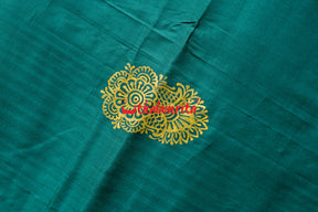 Sita Thaba Deep Green Pattachitra Silk Saree