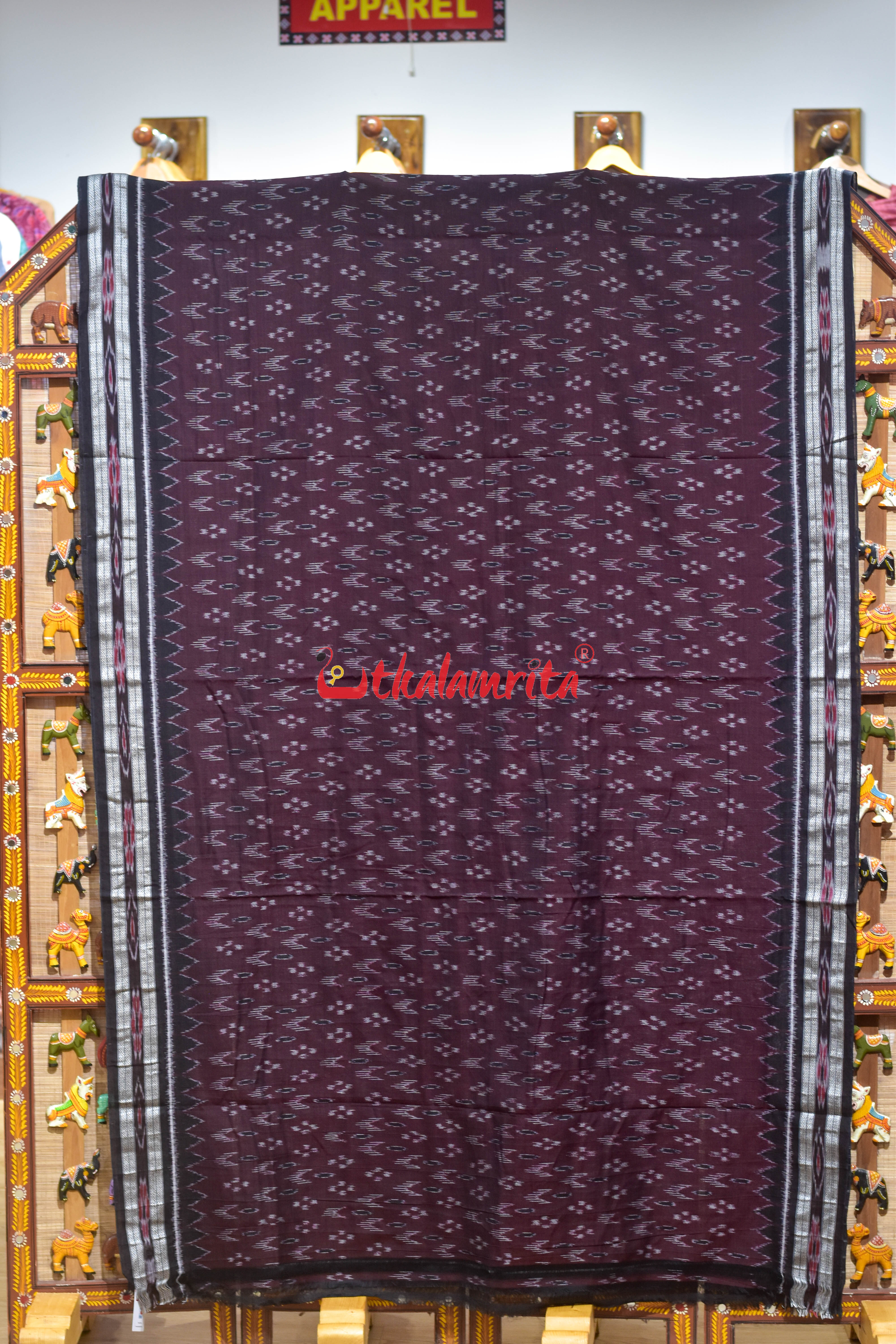 Coffee Black Chandrika Khandua Cotton Saree