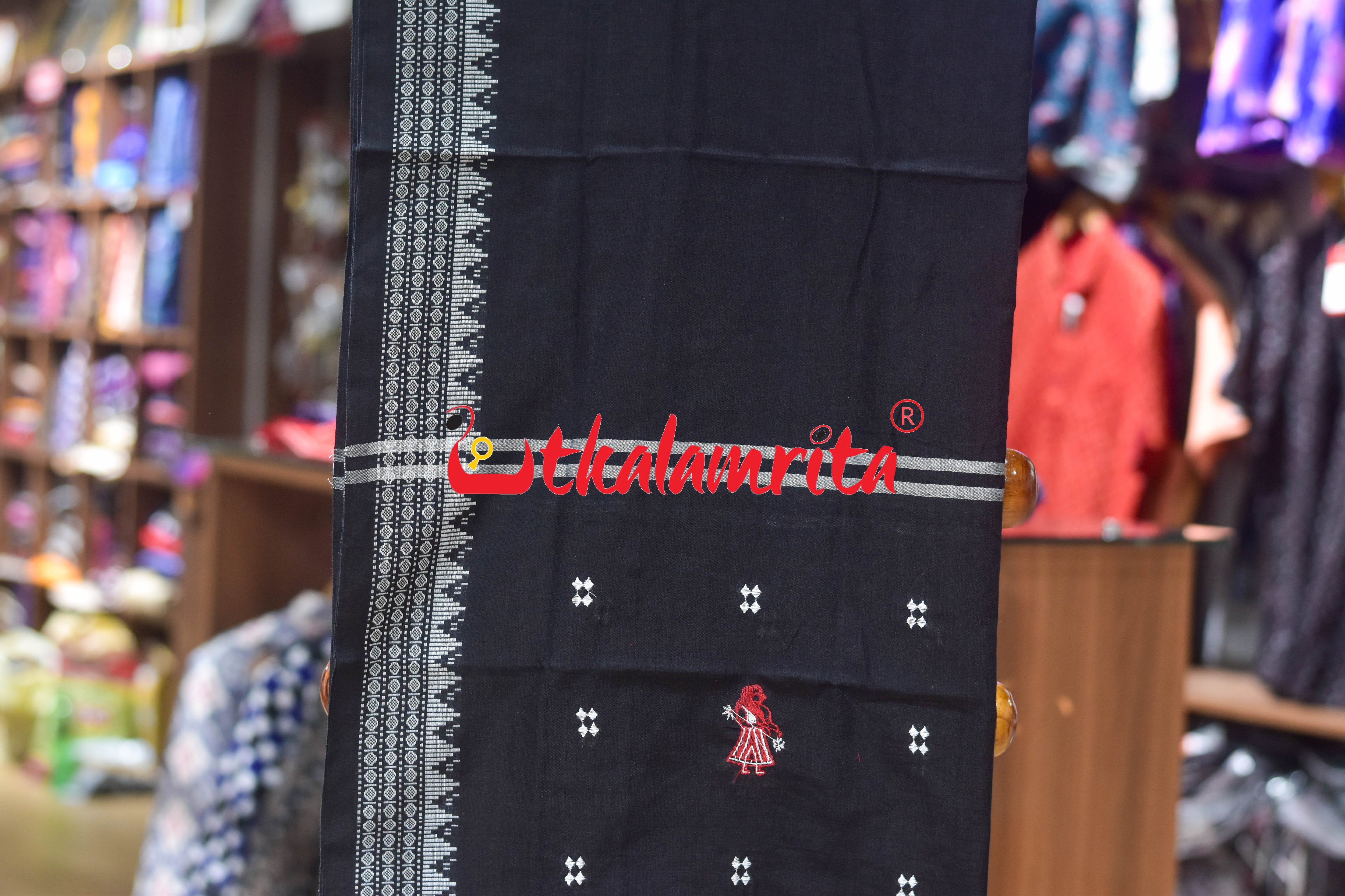 Red Black Doll Bomkai Dress Set