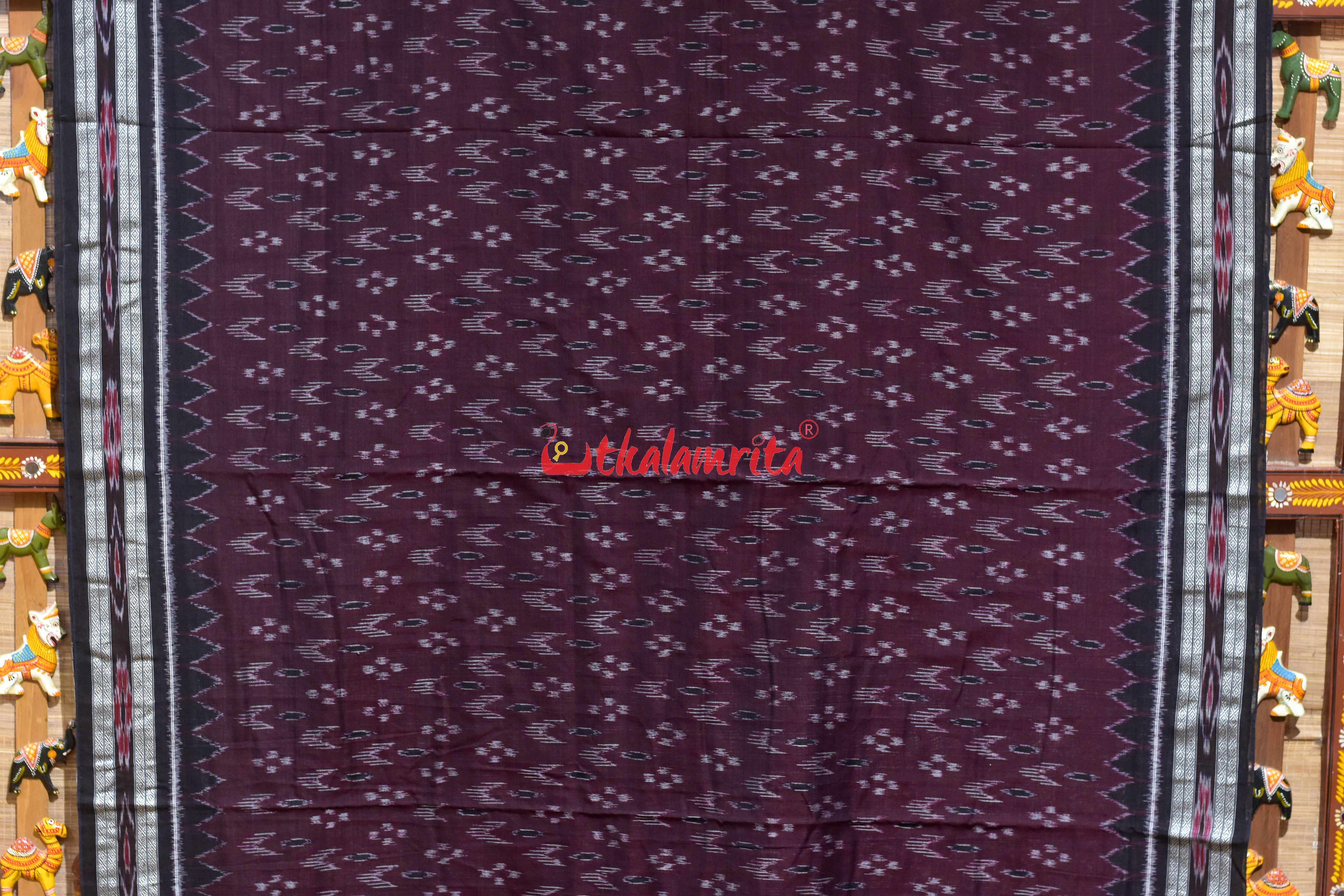 Coffee Black Chandrika Khandua Cotton Saree