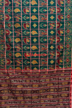 Deep Green Nabakothi Cotton Saree