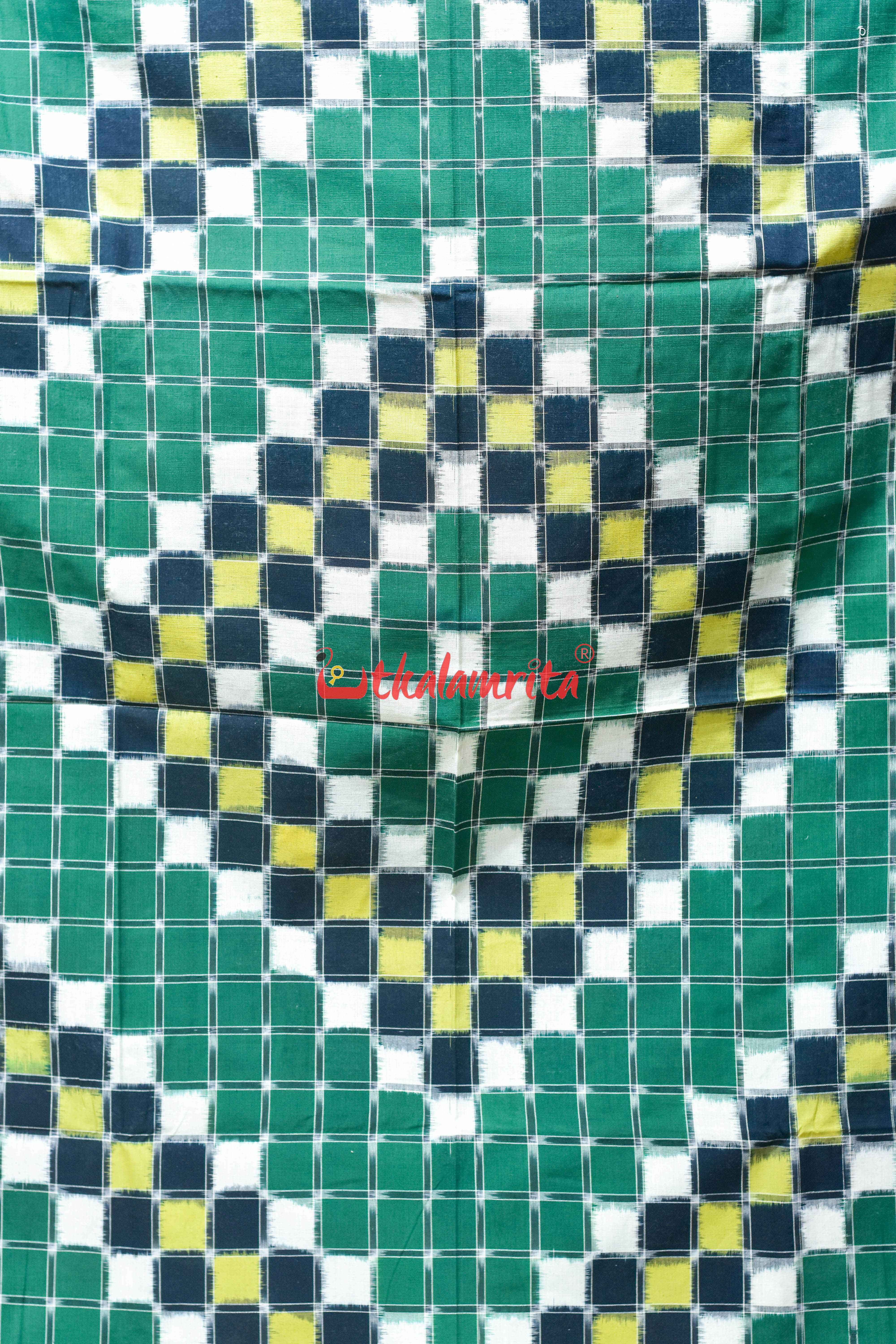 Green Brown Big Checks Pasapali Bedsheet