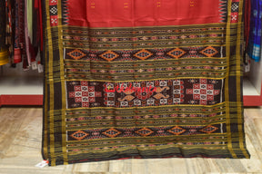 Maroon with Pasapali Border Khandua Silk Saree