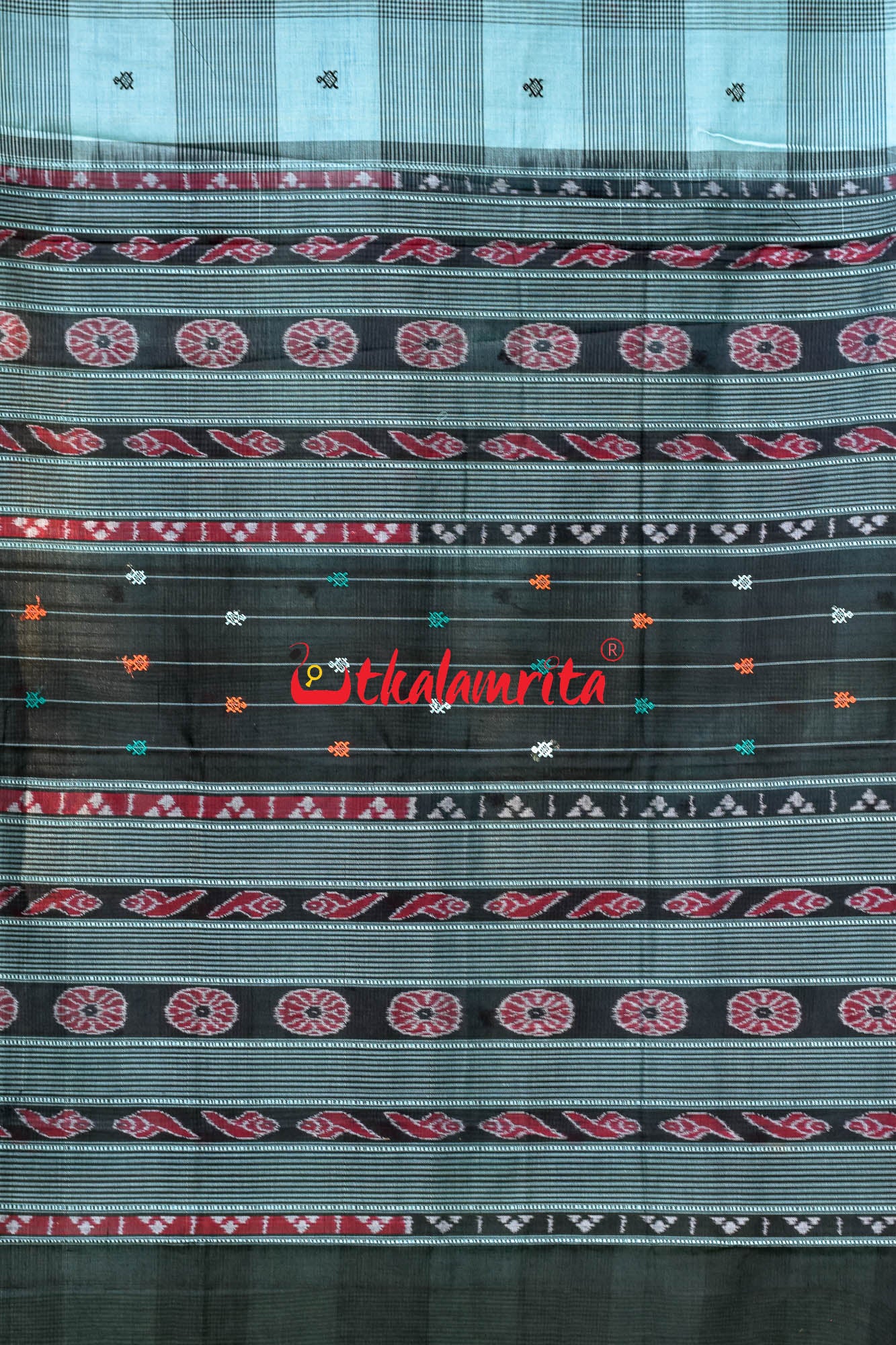 Floating Turtles Sambalpuri Cotton Saree