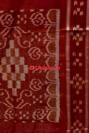 Off White Kumbha Pasapali Border Khandua Cotton Saree