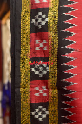 Maroon with Pasapali Border Khandua Silk Saree