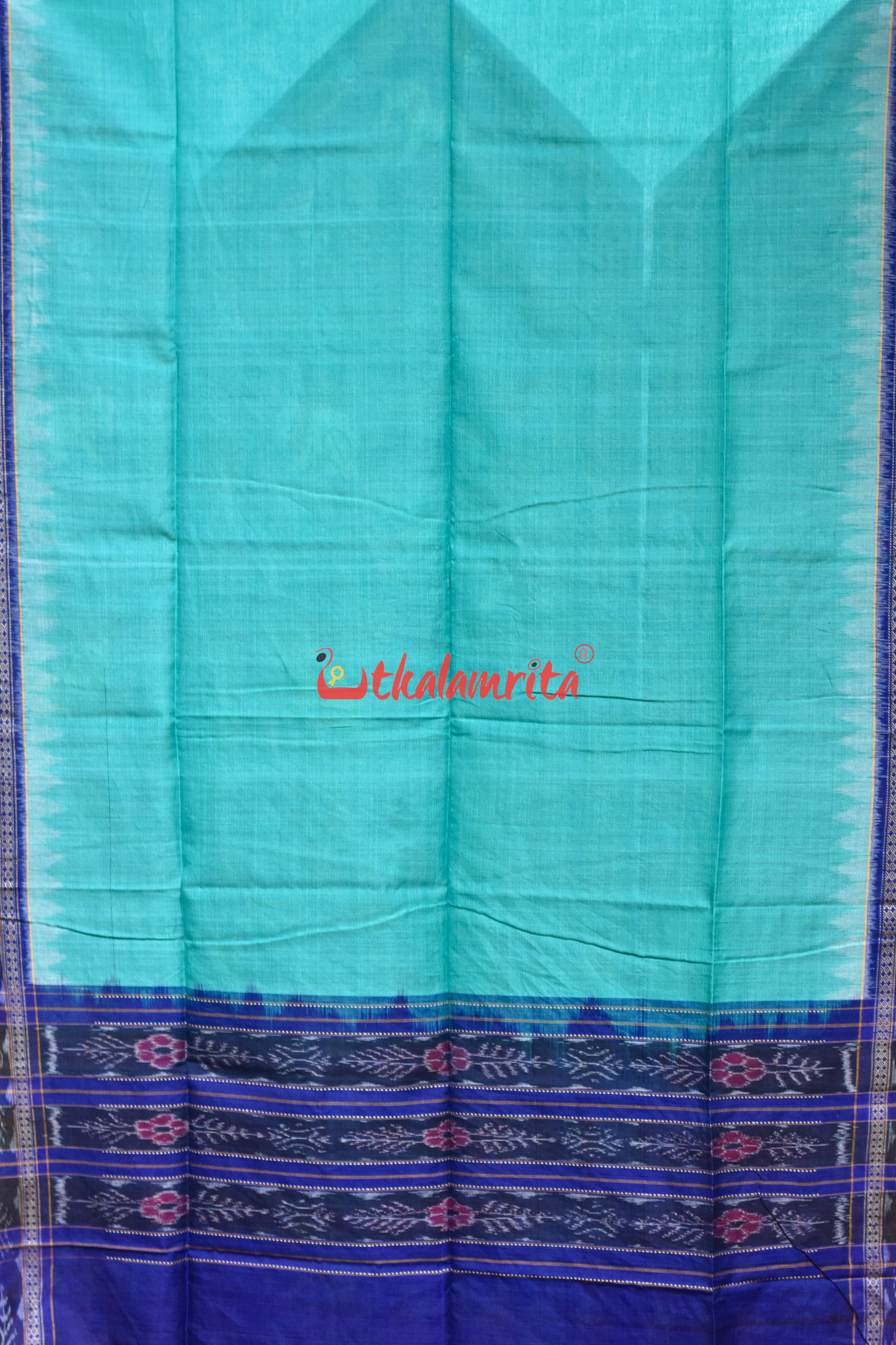 Sea Green Flower Bandha Cotton (Dupatta)