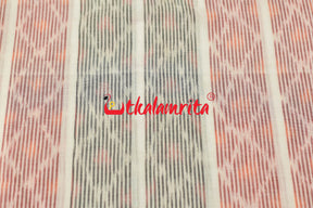 Red Black Bandha on white (Fabric)