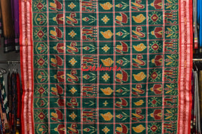 Deep Green Nabakothi Cotton Saree