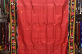 Maroon with Pasapali Border Khandua Silk Saree