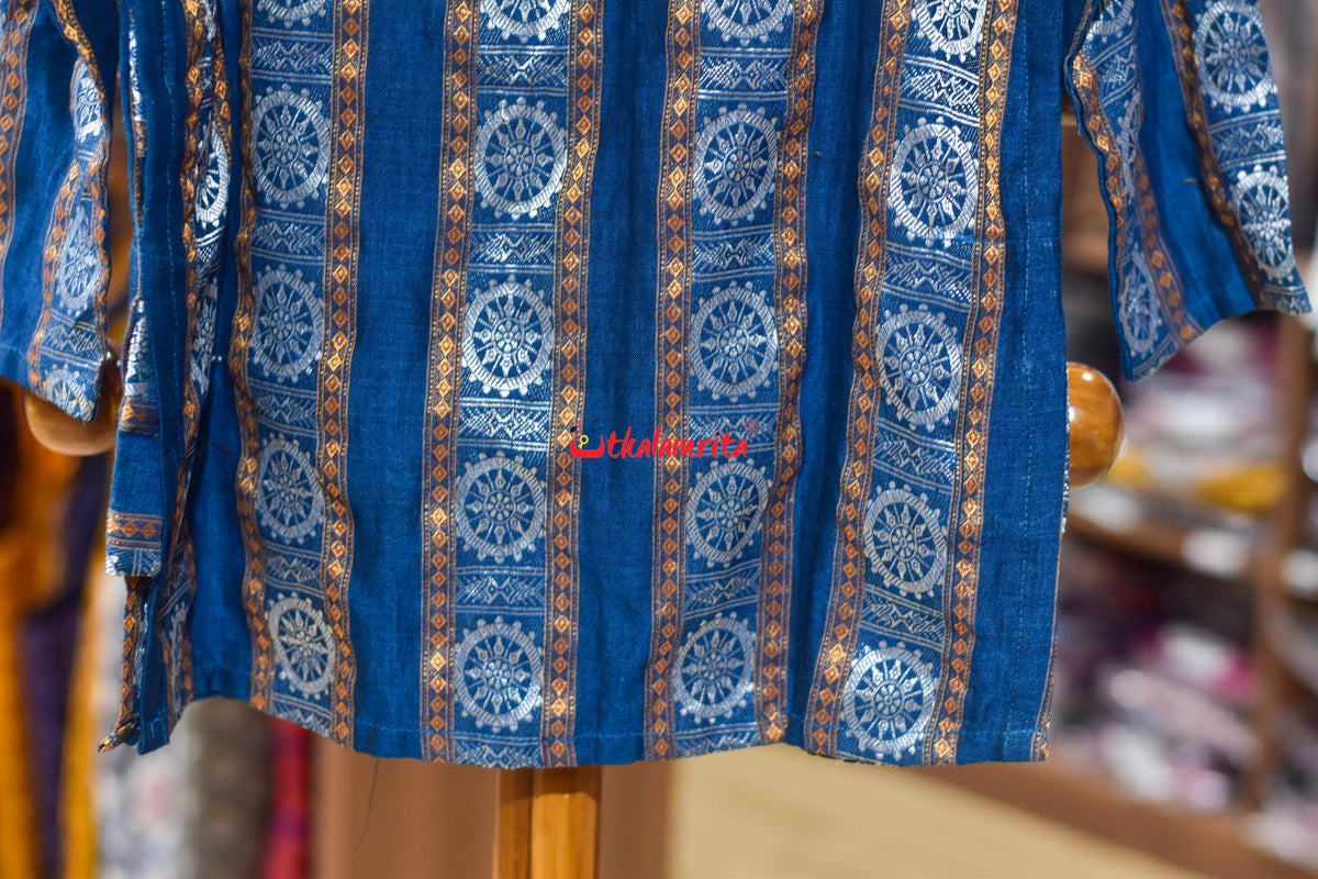 Blue Konark wheel (Ladies Top)