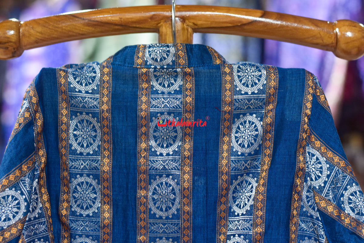 Blue Konark wheel (Ladies Top)