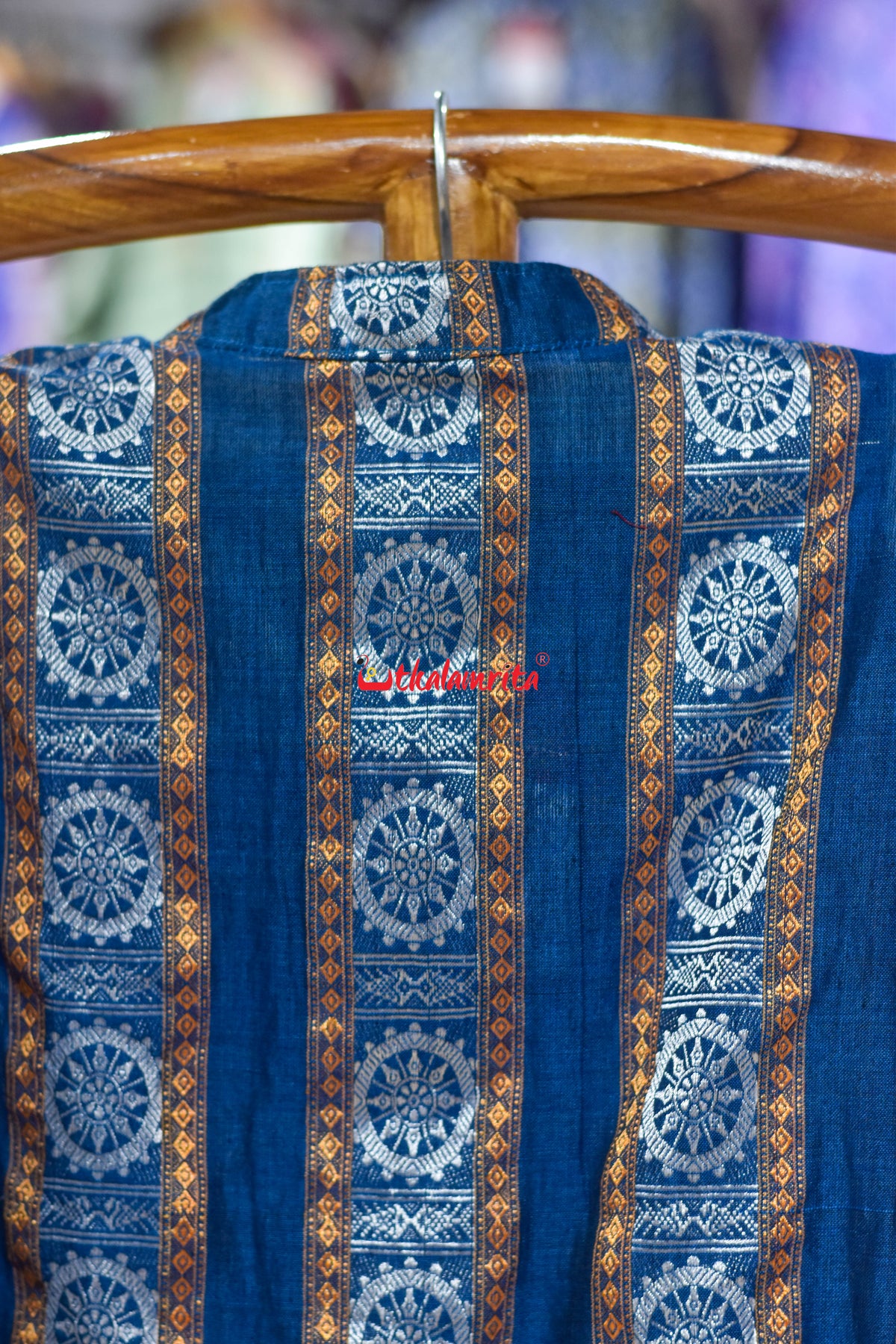 Blue Konark wheel (Ladies Top)