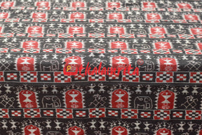 Black Tribals and House (Fabric)