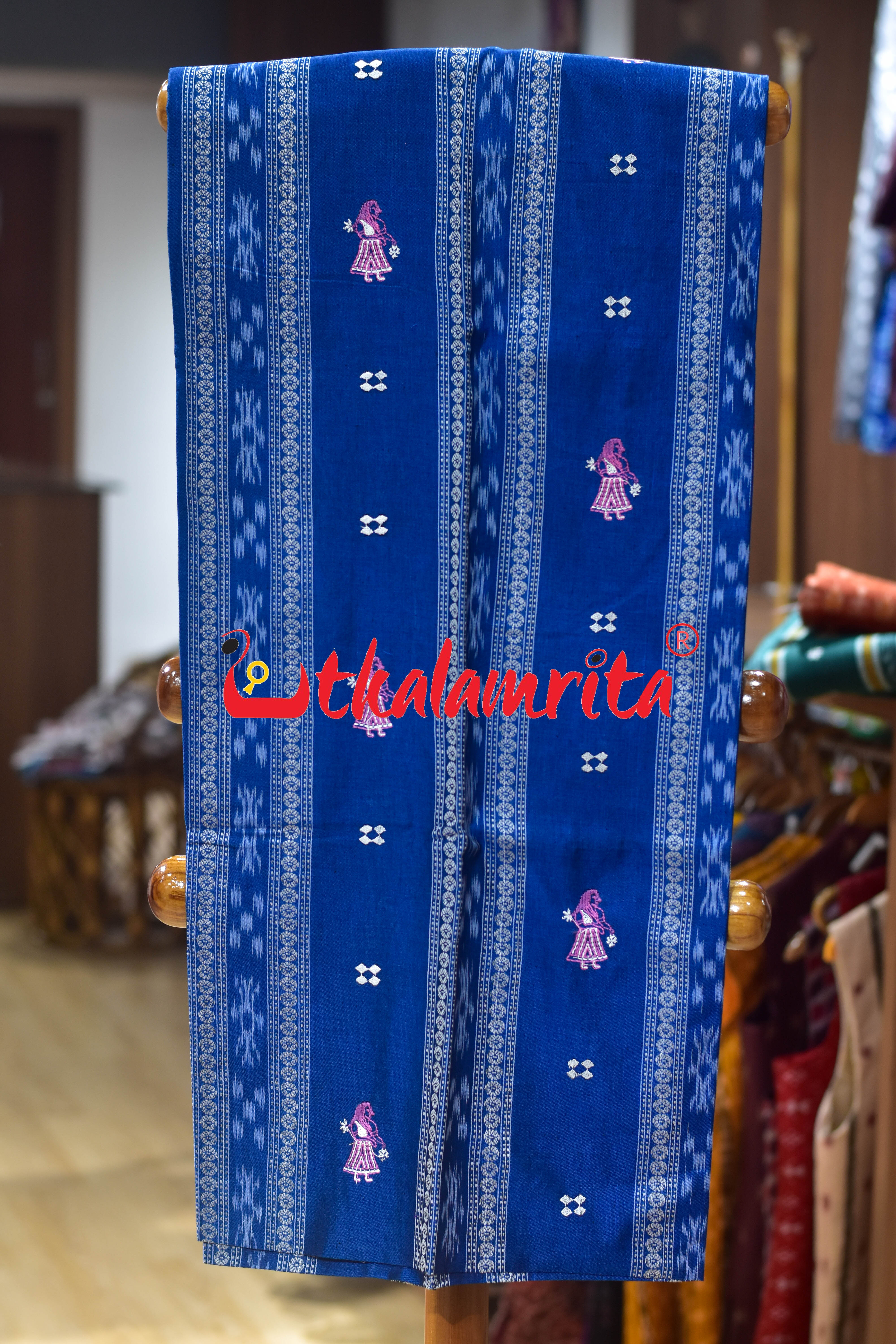 Teal Blue Pink Doll Bomkai Dress Set