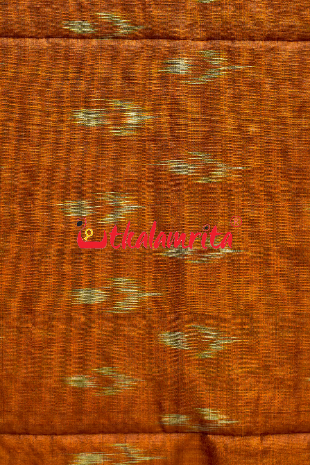 Orange Black Gopalpur Tussar Body Bandha Saree