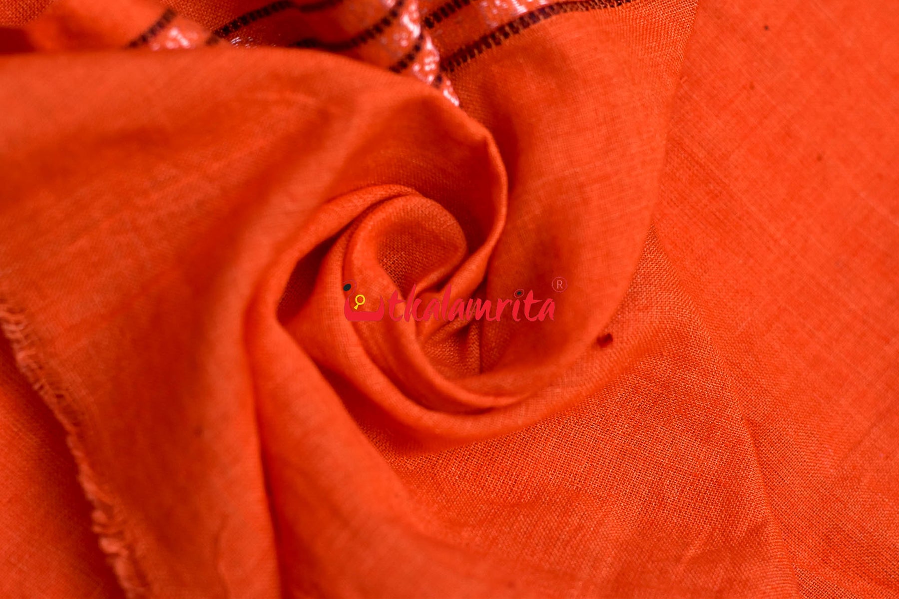 Orange with Rudraksha Border (Fabric)