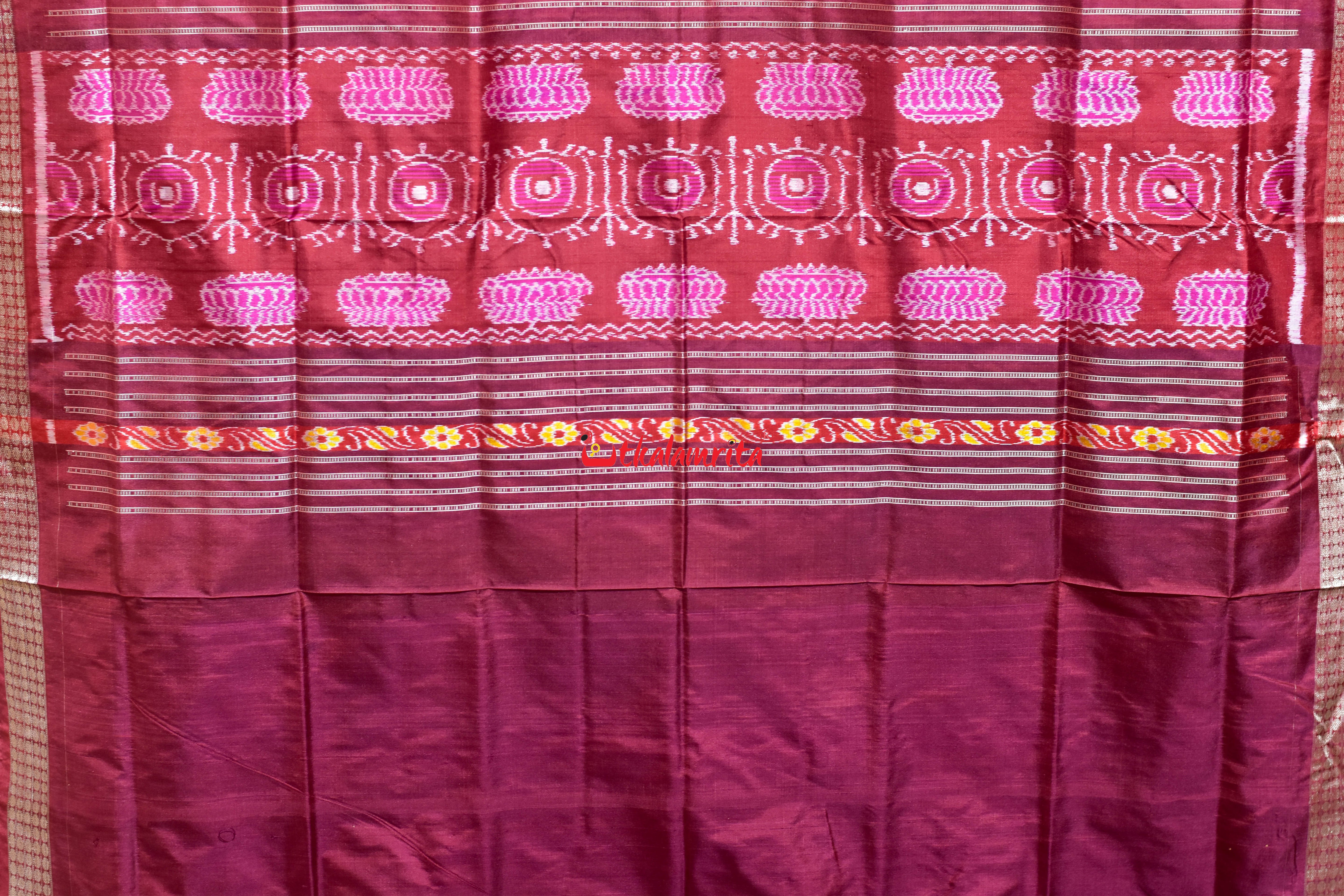 Guitar Padma Violet Sambalpuri Silk Saree