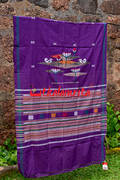 Buti Kainphula Purple Dhalapathara Parda (Curtain)