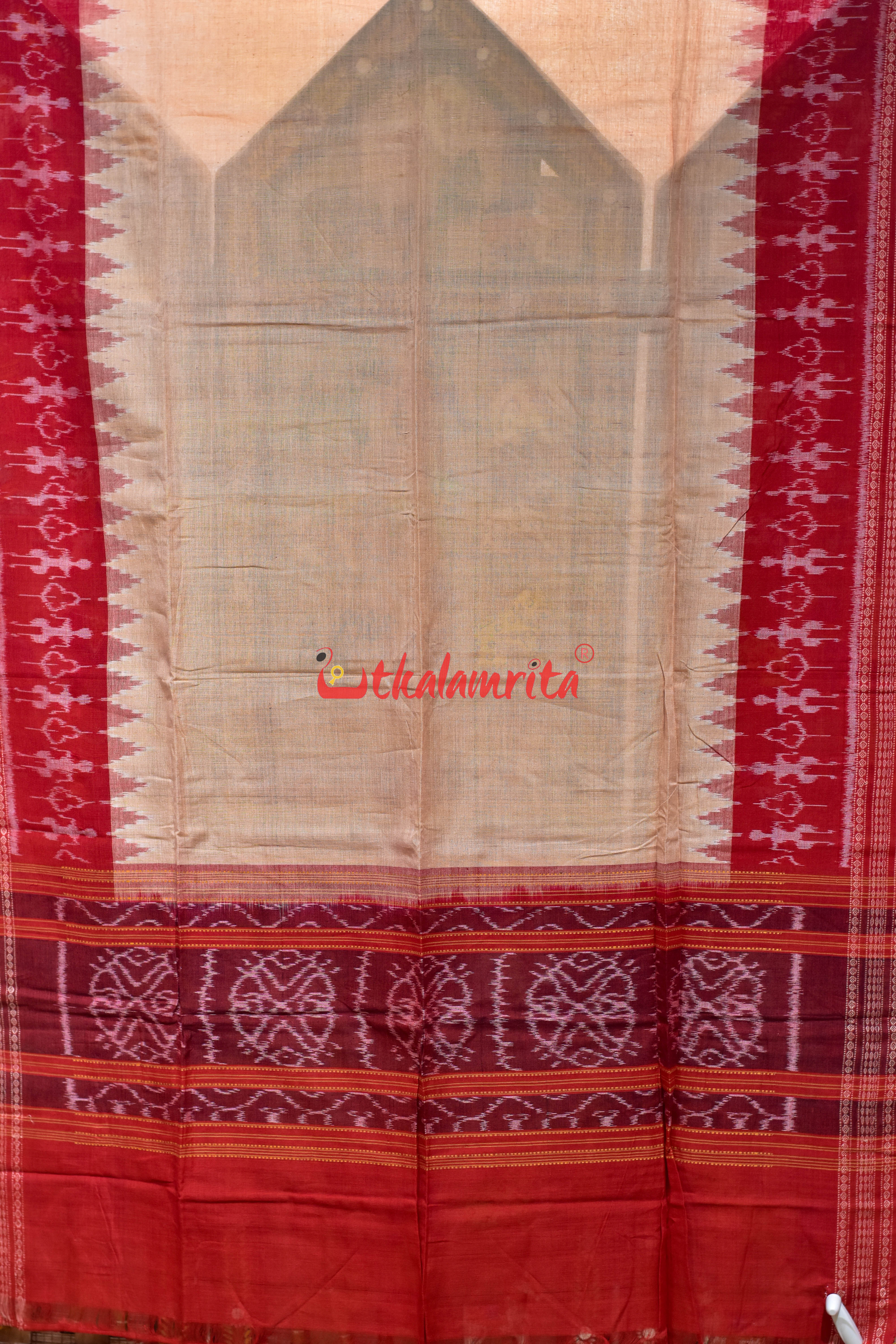 Chandan Red Tribals Bandha Cotton (Dupatta)