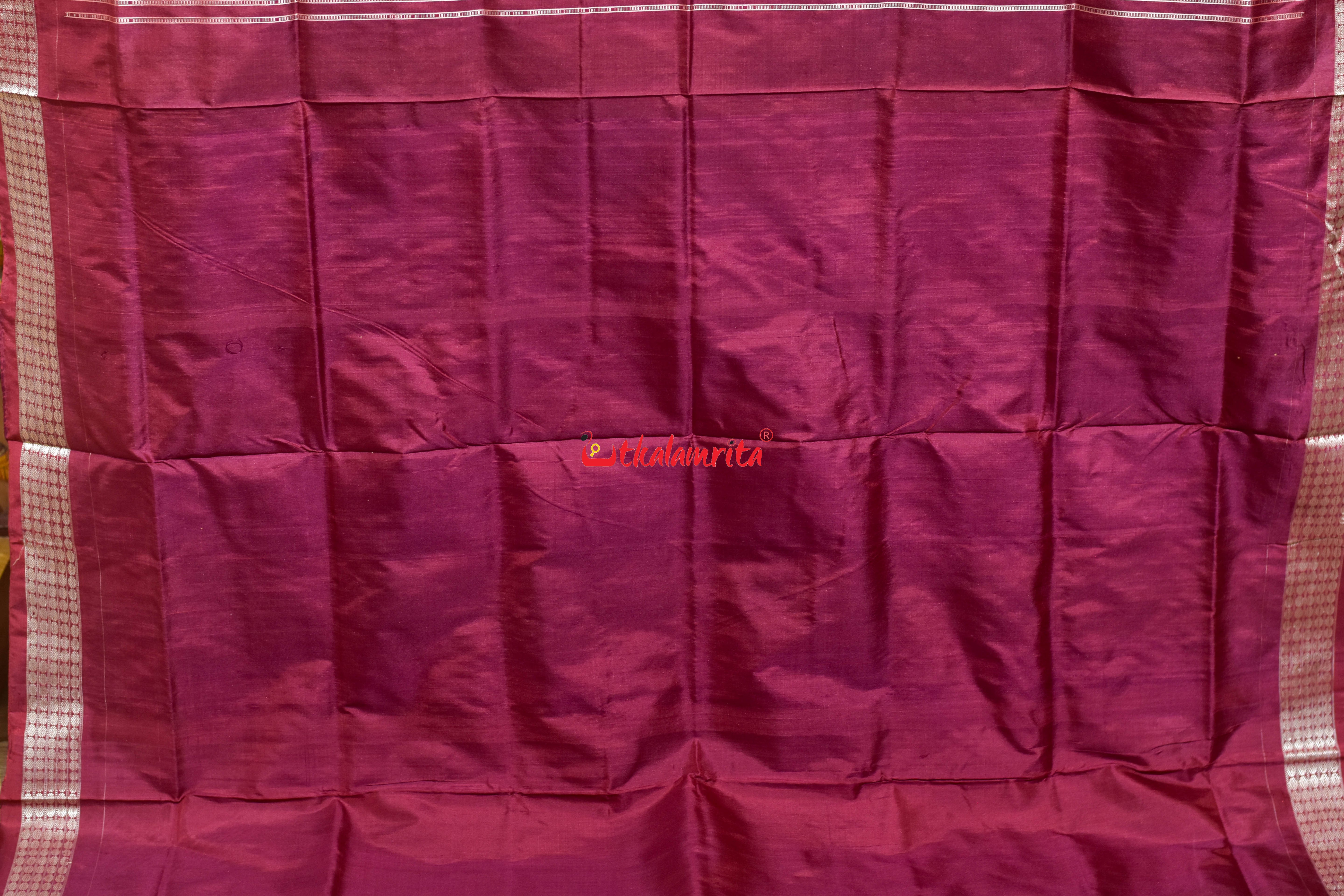 Guitar Padma Violet Sambalpuri Silk Saree