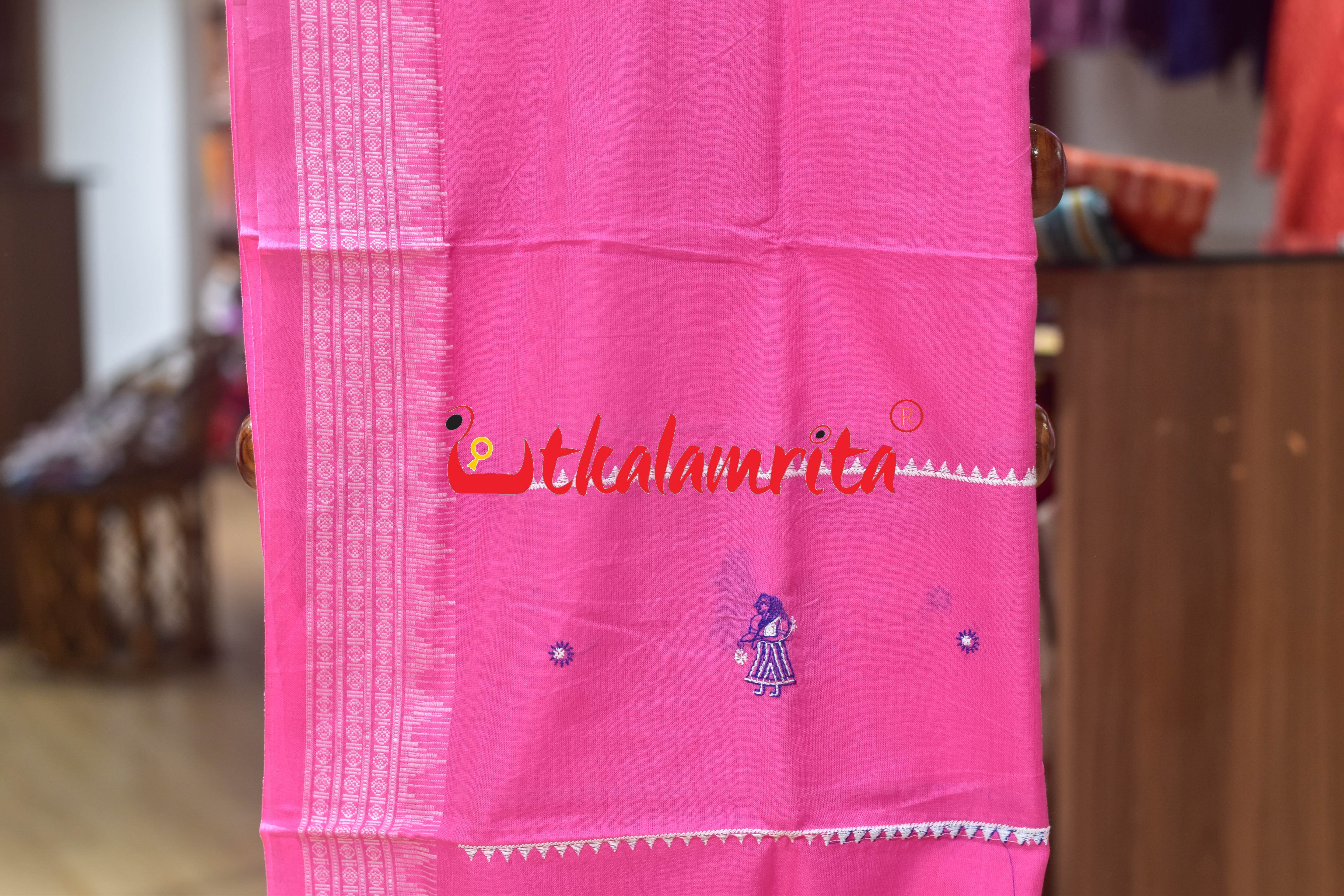 Teal Blue Pink Doll Bomkai Dress Set