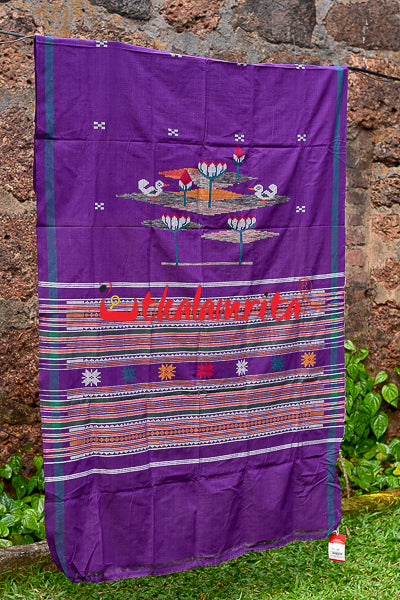 Buti Kainphula Purple Dhalapathara Parda (Curtain)