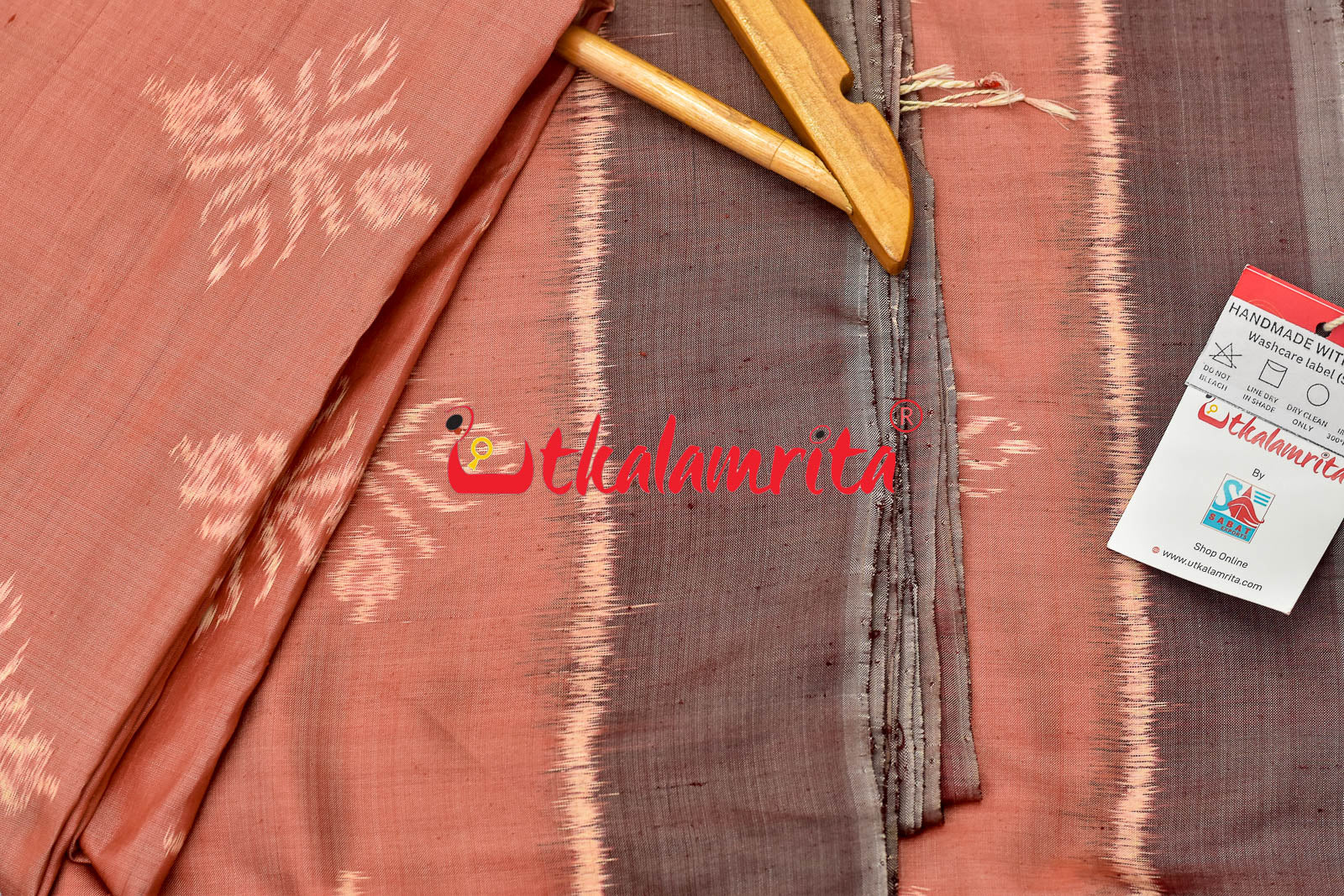 Natural Dye Big flower Ikat Khandua Silk Saree