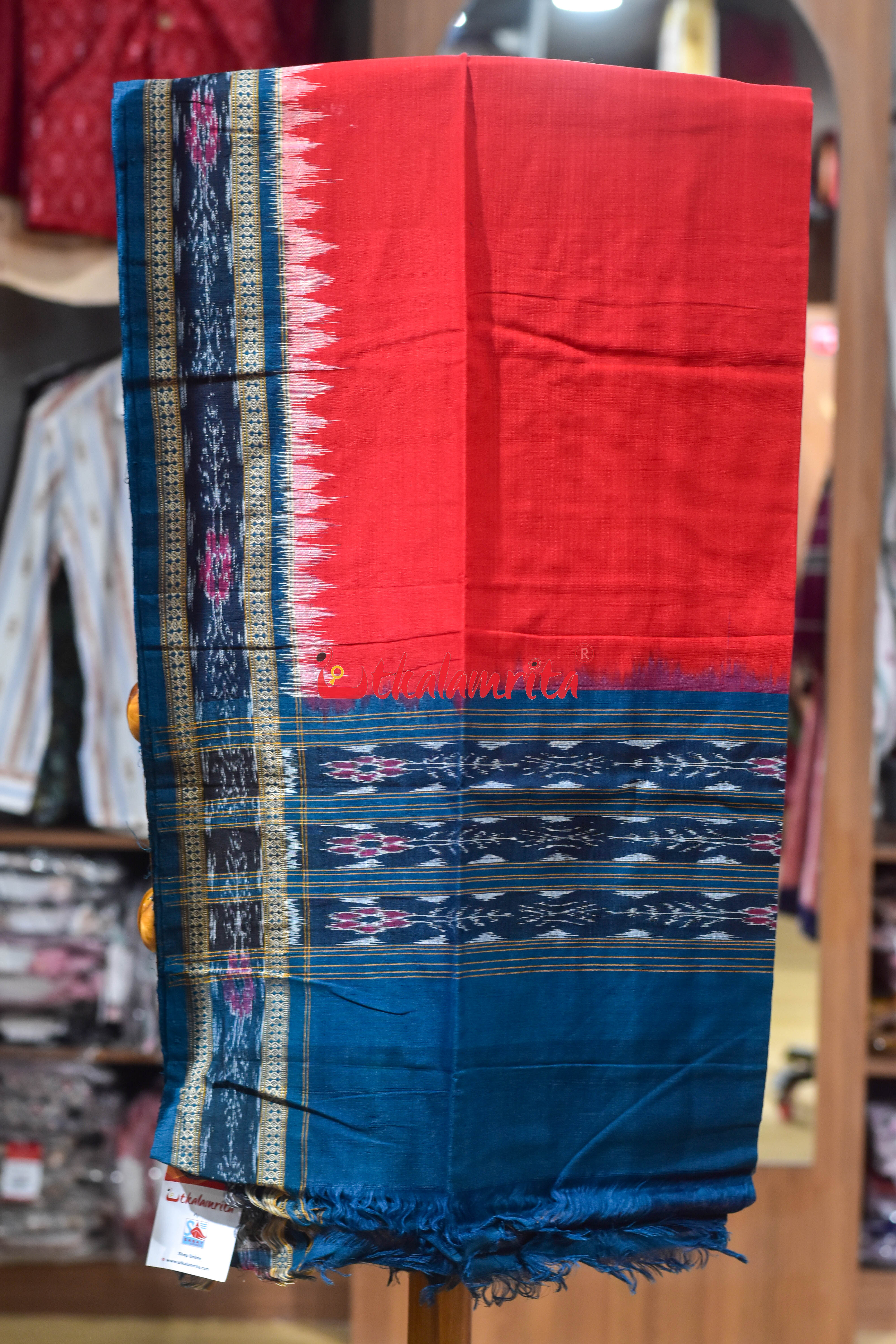 Teal S Bandha Sambalpuri Cotton Dress Set