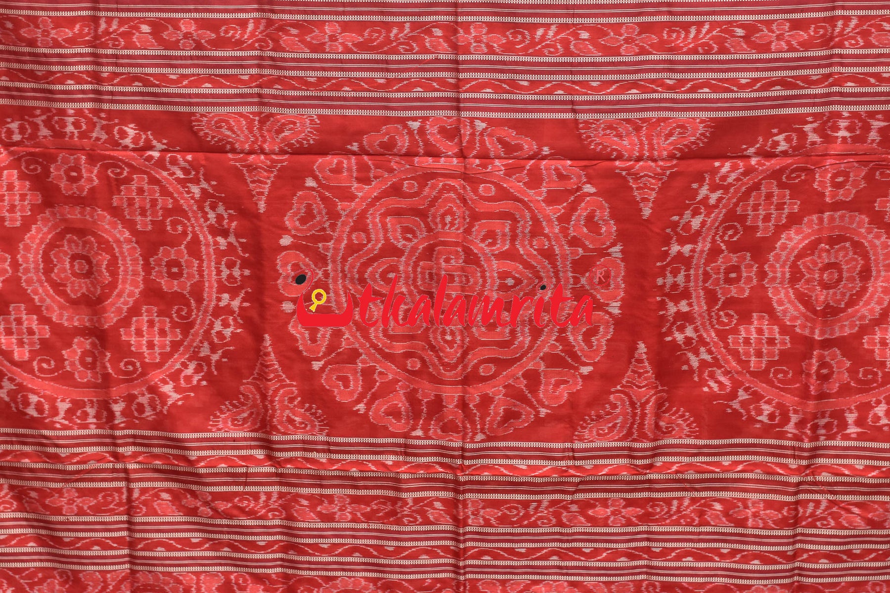 Purple Red Sambalpuri Joint Pasapali Silk Saree