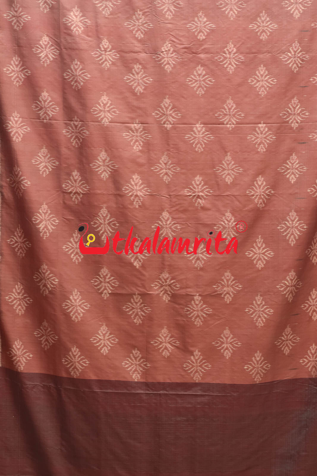 Natural Dye Big flower Ikat Khandua Silk Saree