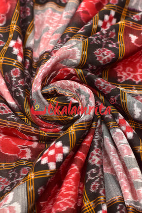 Red Black Elephants Cotton (Fabric)