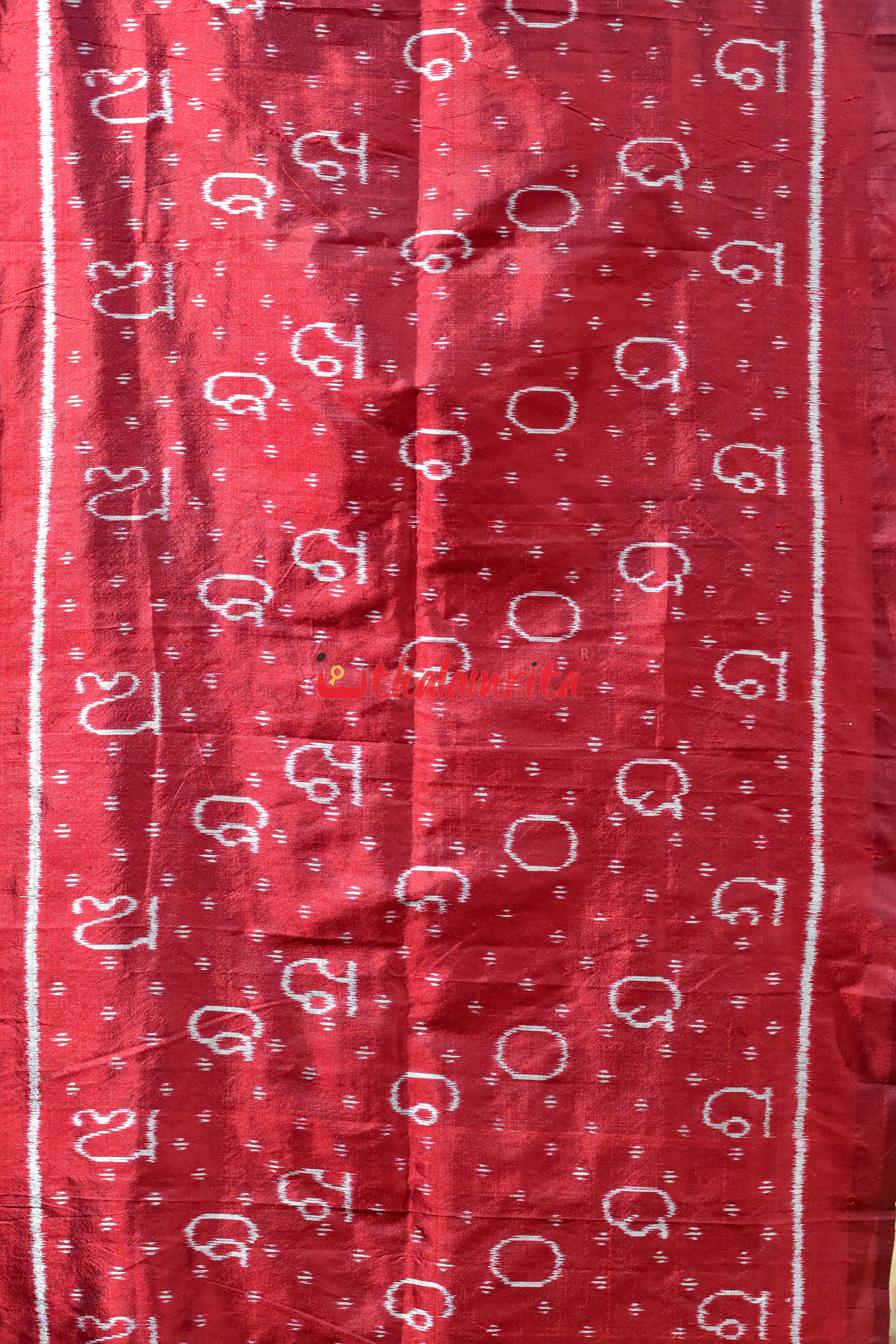 Red Letters Silk Stole