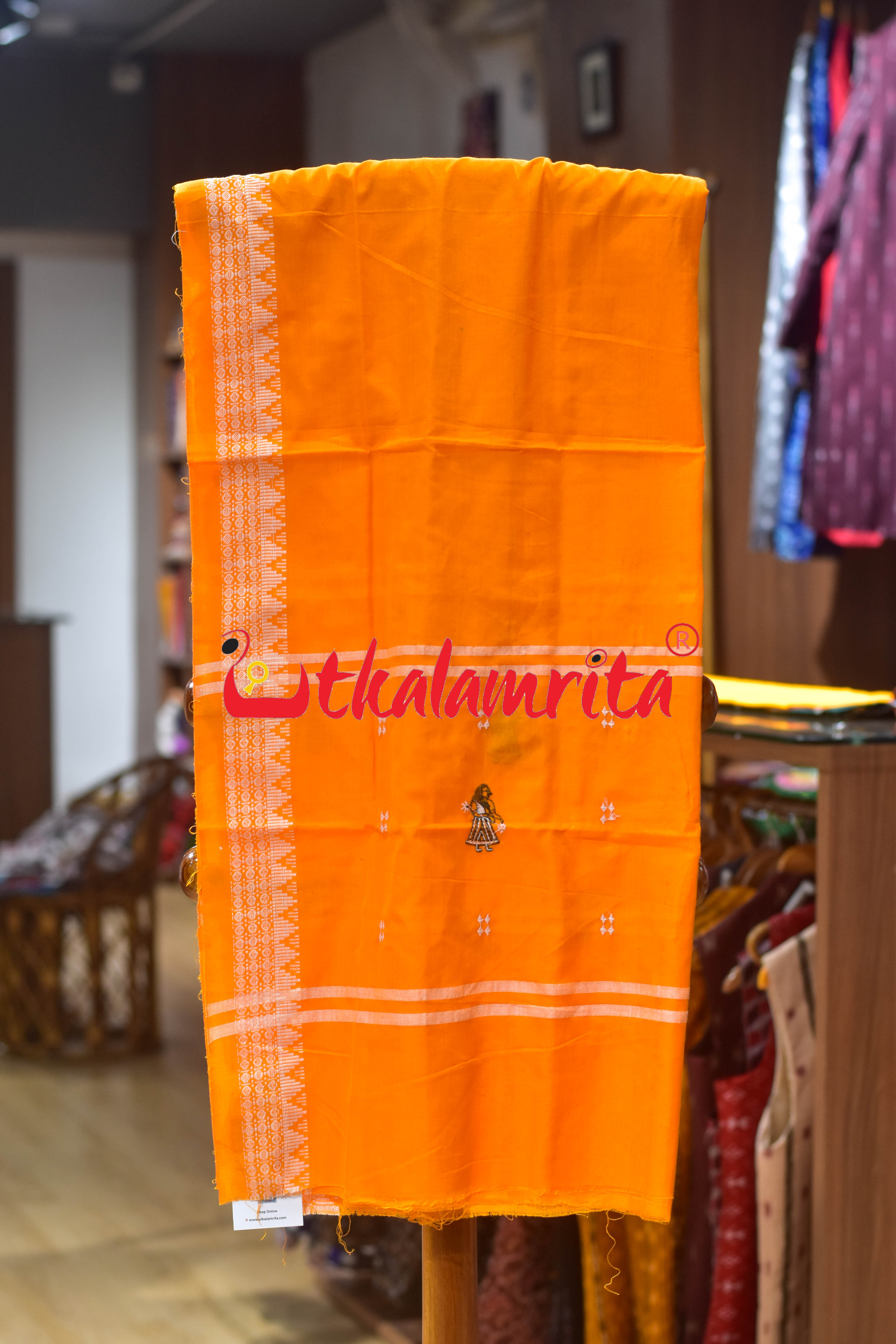 Deep Green Yellow Doll Bomkai Dress Set