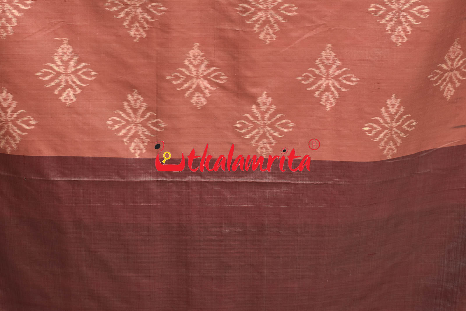 Natural Dye Big flower Ikat Khandua Silk Saree