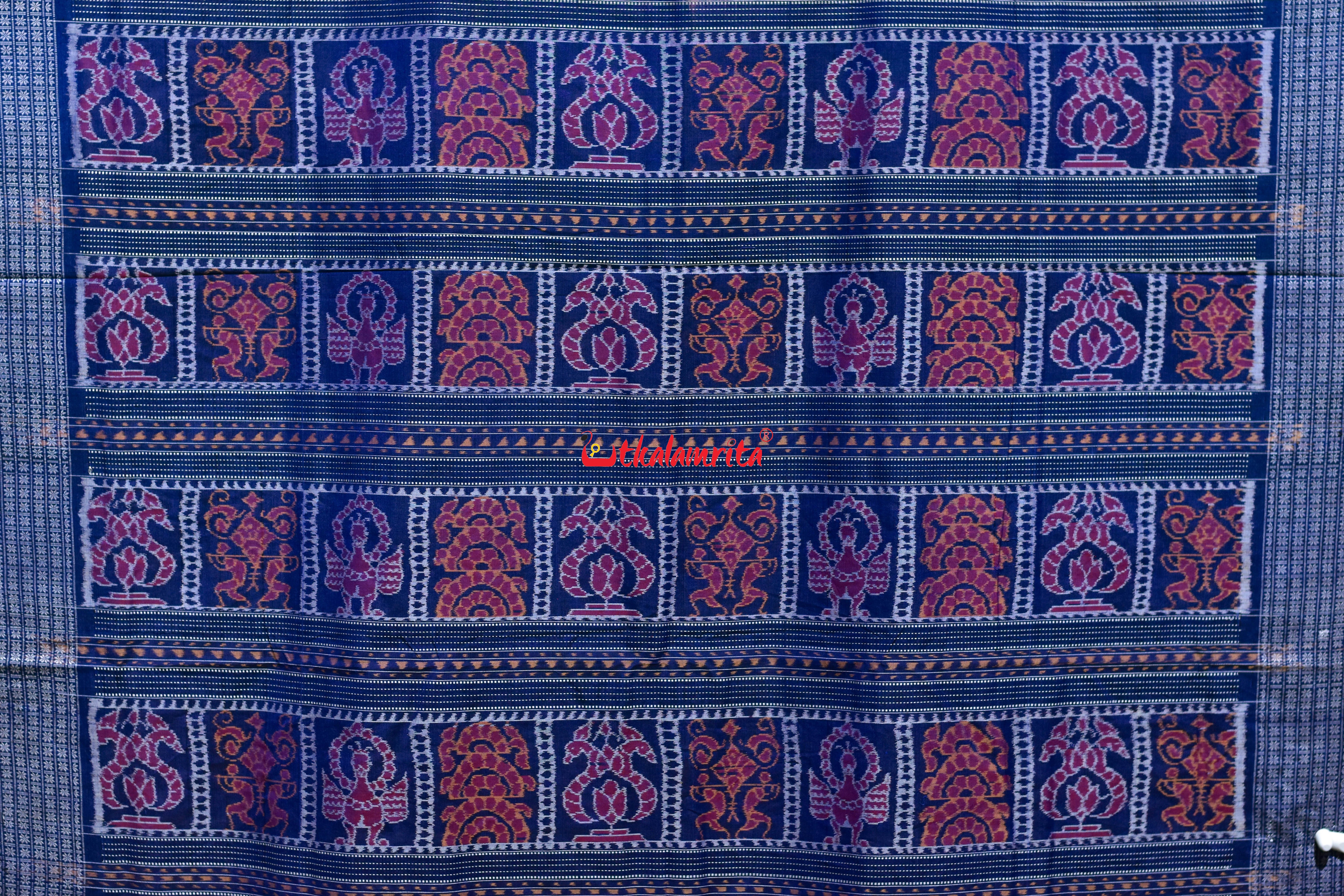 Minty Jamun Kothi Sankha Padma Sambalpuri Cotton Saree