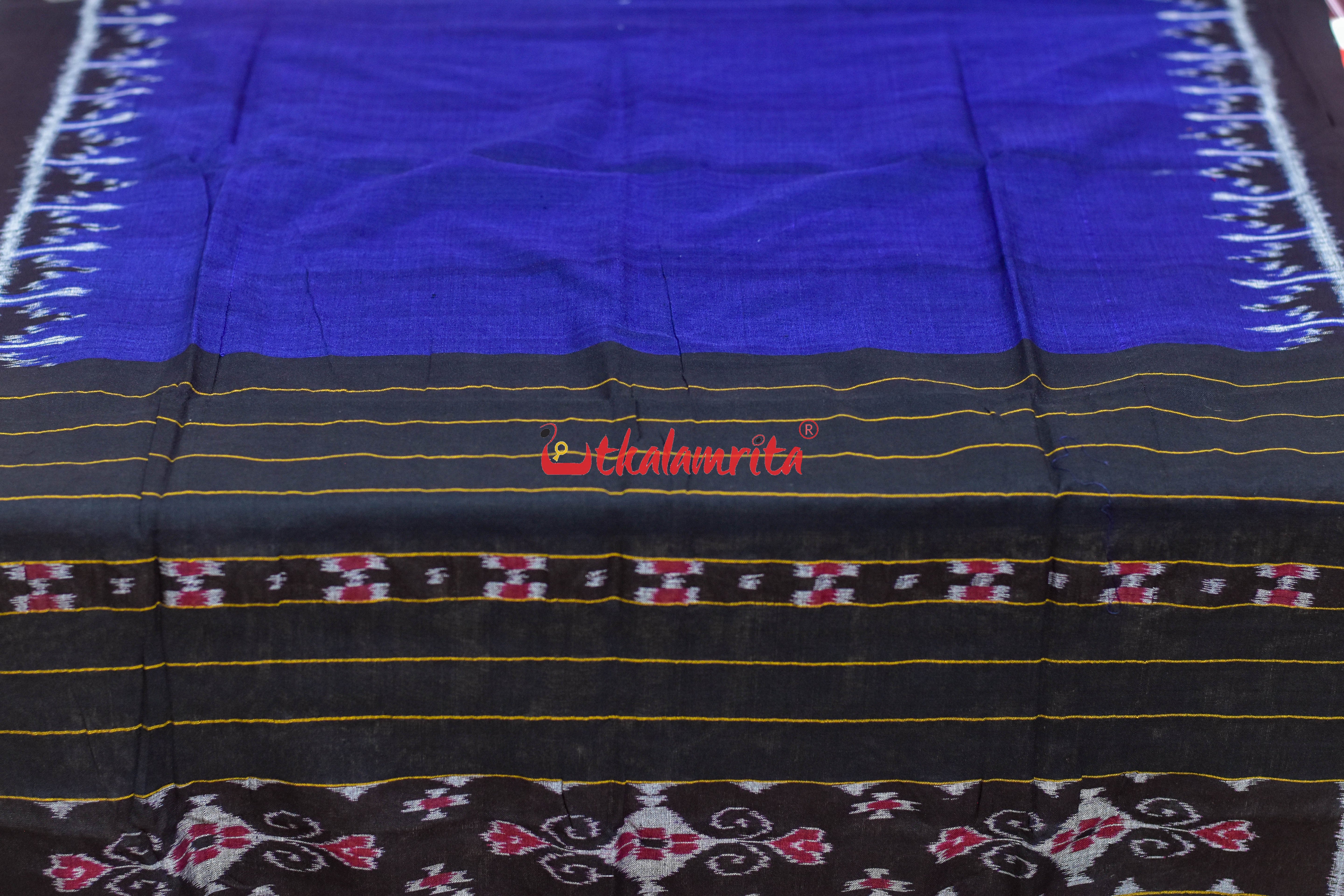 Black Blue Pasapali and Kadha Dress Set