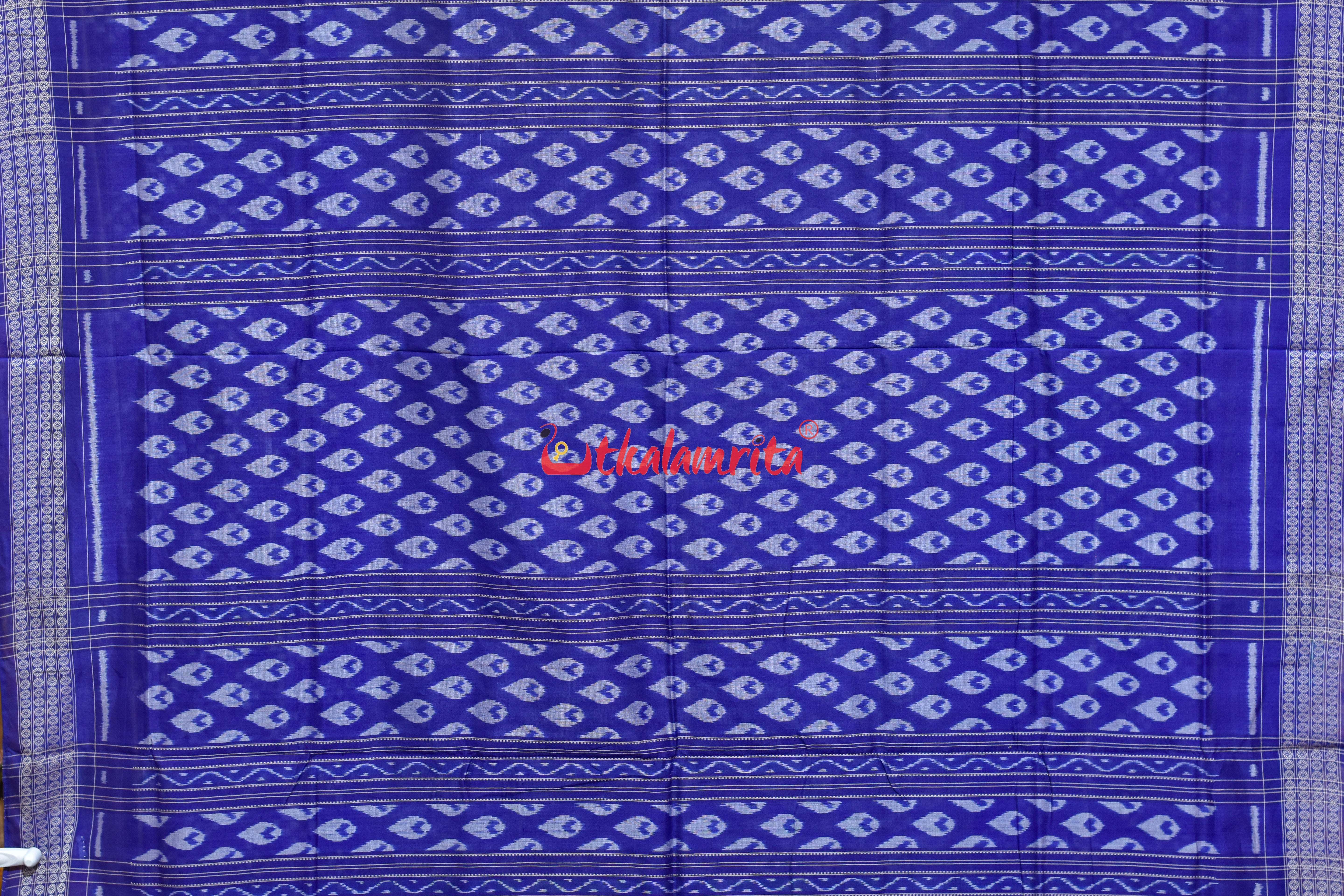 Grey Heart Scot Pasapali Sambalpuri Cotton Saree