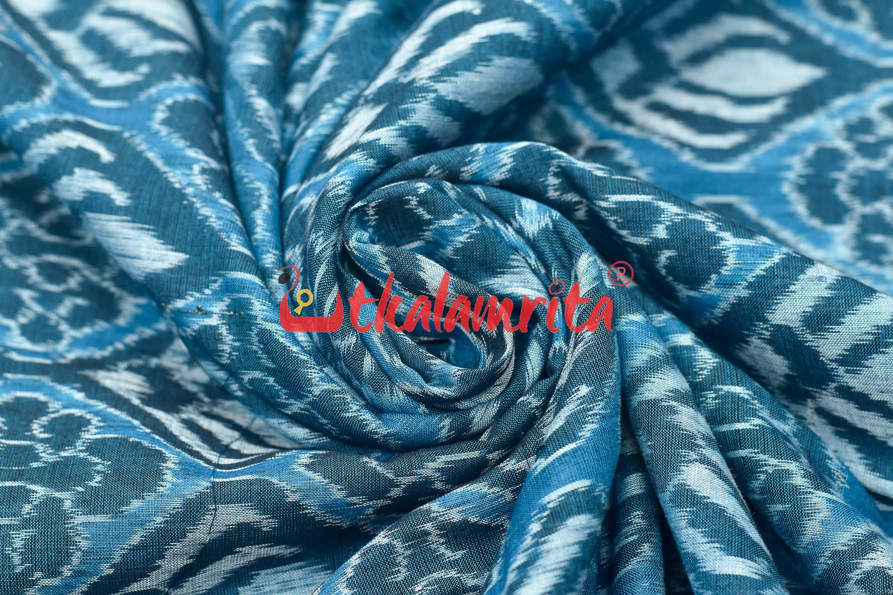 Blue Flower Bandha Cotton (Fabric)