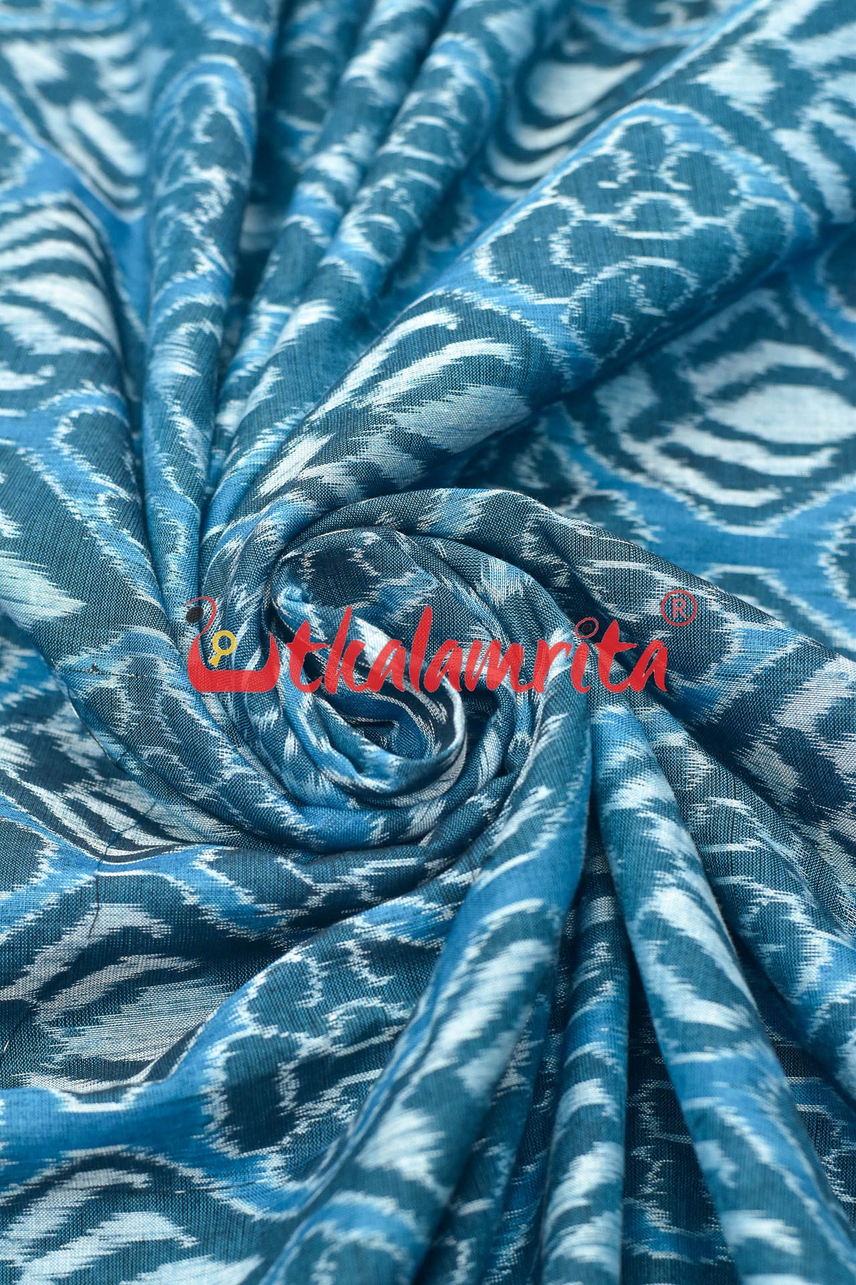 Blue Flower Bandha Cotton (Fabric)