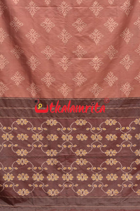 Natural Dye Big flower Ikat Khandua Silk Saree